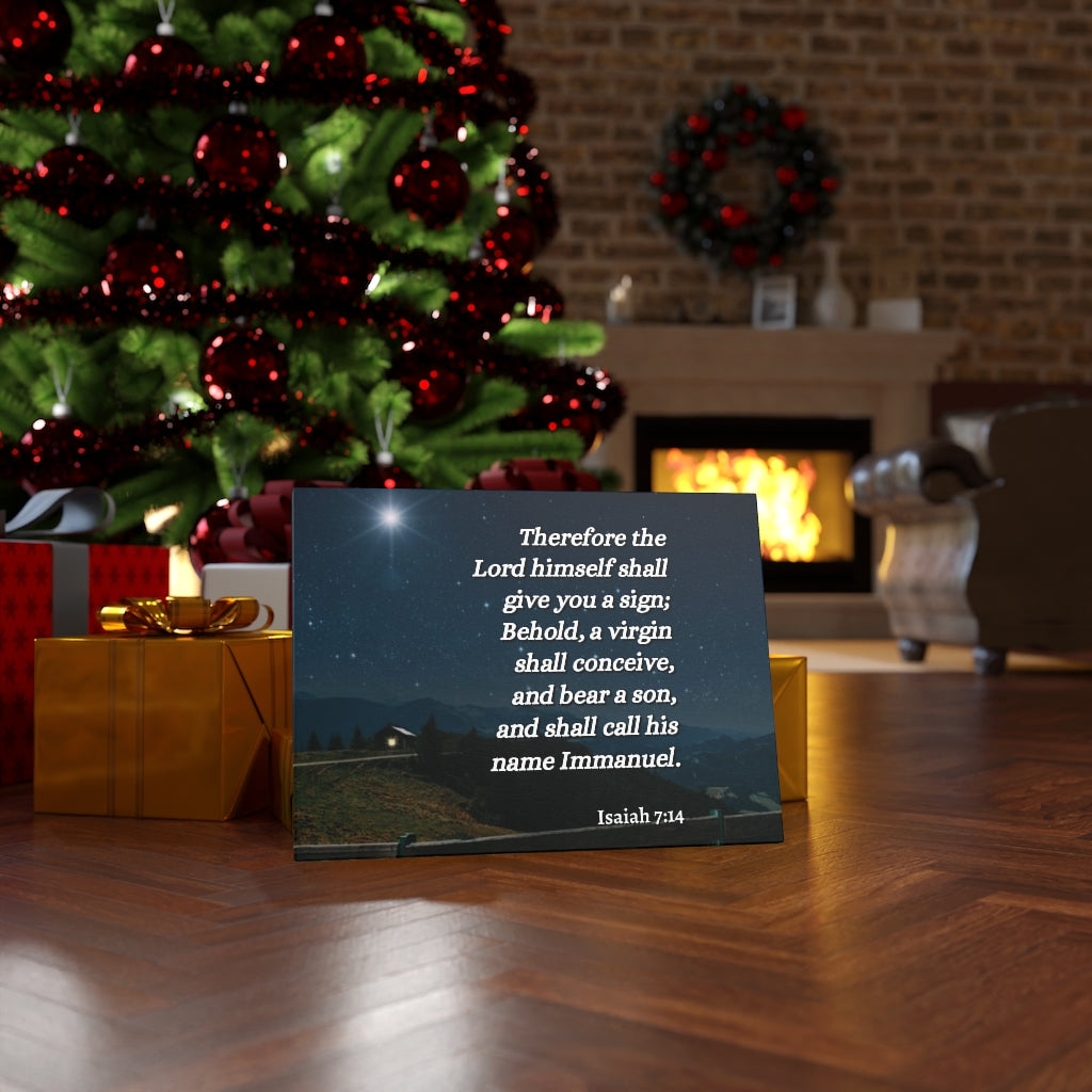 Scripture Walls Immanuel Isaiah 7:14 Bible Verse Canvas Christian Wall Art Ready to Hang Unframed-Express Your Love Gifts