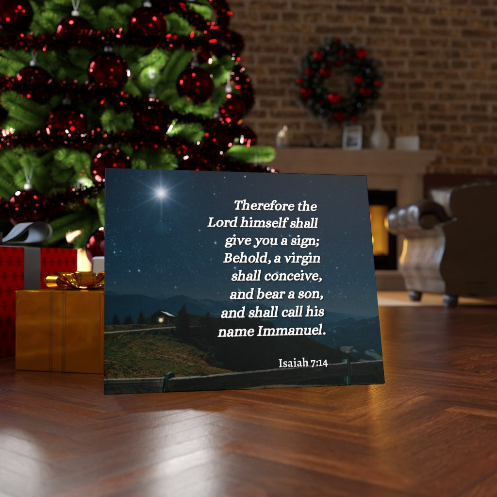 Scripture Walls Immanuel Isaiah 7:14 Bible Verse Canvas Christian Wall Art Ready to Hang Unframed-Express Your Love Gifts