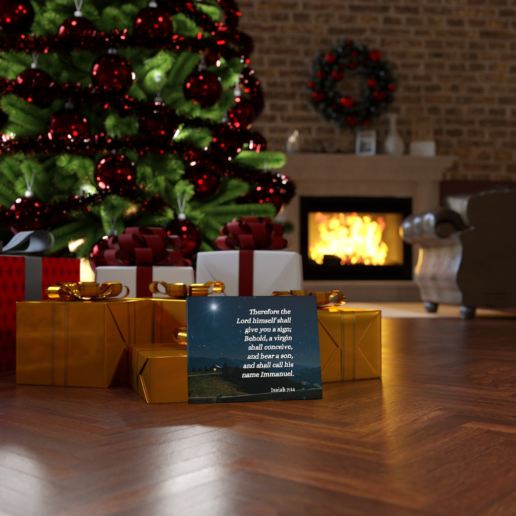 Scripture Walls Immanuel Isaiah 7:14 Bible Verse Canvas Christian Wall Art Ready to Hang Unframed-Express Your Love Gifts