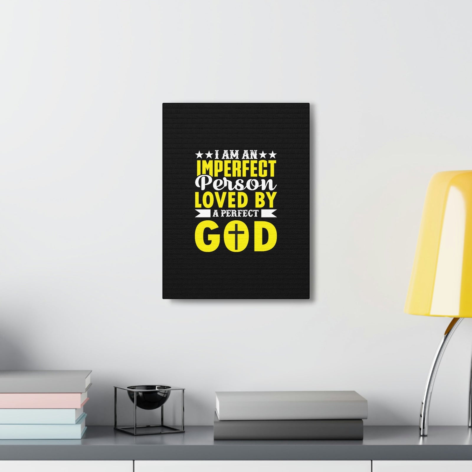 Scripture Walls Imperfect Person Loved By A Perfect God Romans 3:23 Christian Wall Art Bible Verse Print Ready to Hang Unframed-Express Your Love Gifts