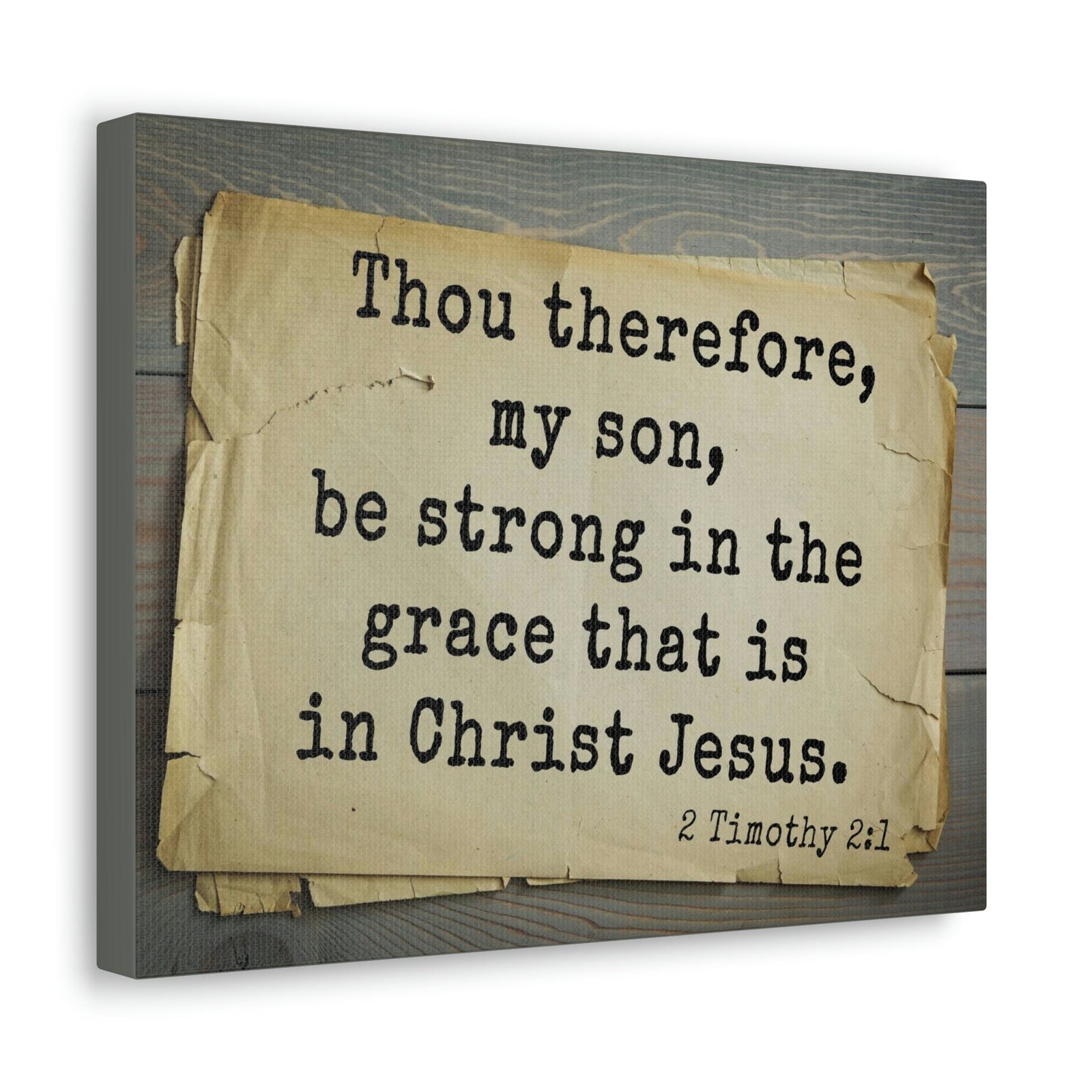 Scripture Walls In Christ Jesus 2 Timothy 2:1 Bible Verse Canvas Christian Wall Art Bible Verse Print Ready To Hang Unframed-Express Your Love Gifts