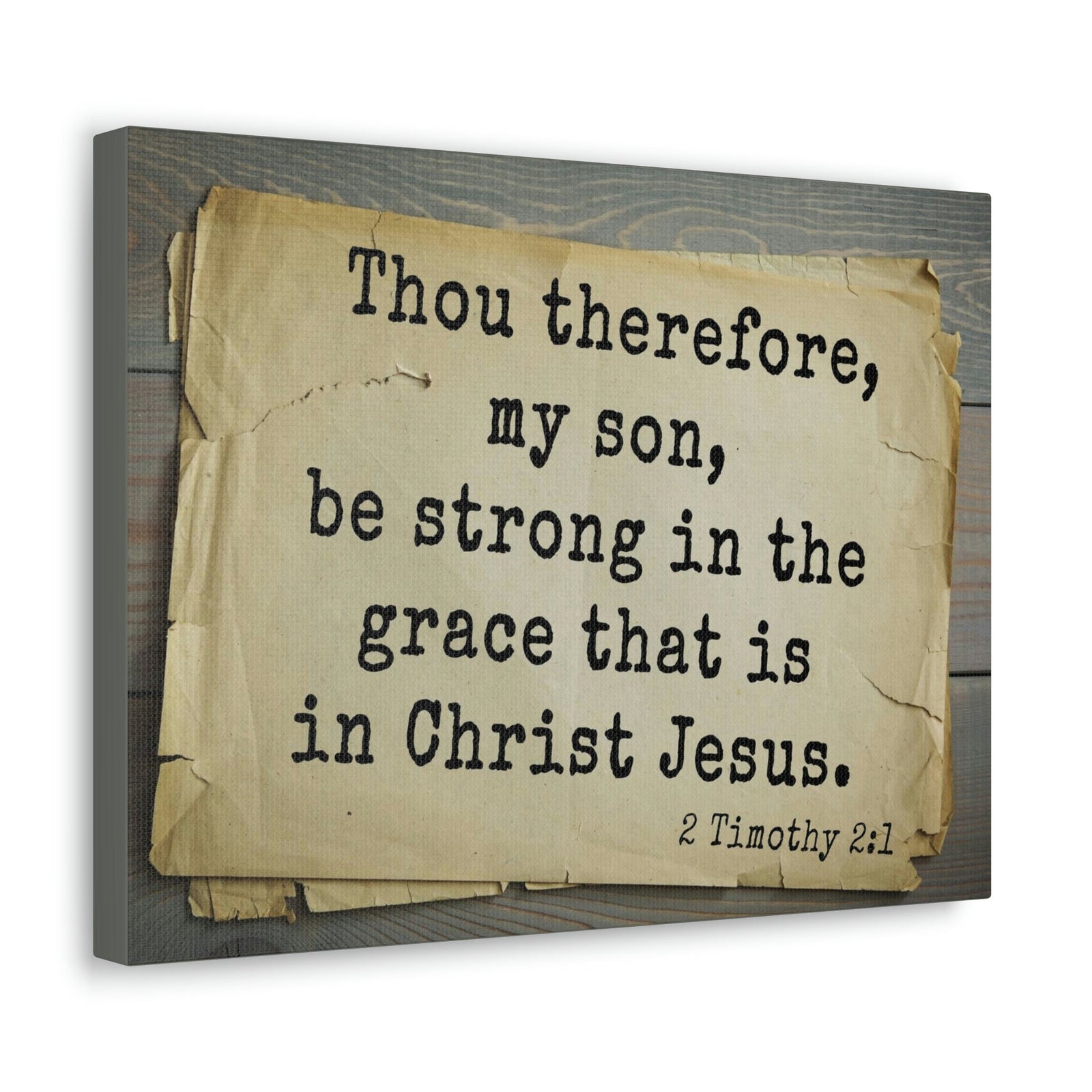 Scripture Walls In Christ Jesus 2 Timothy 2:1 Bible Verse Canvas Christian Wall Art Bible Verse Print Ready To Hang Unframed-Express Your Love Gifts