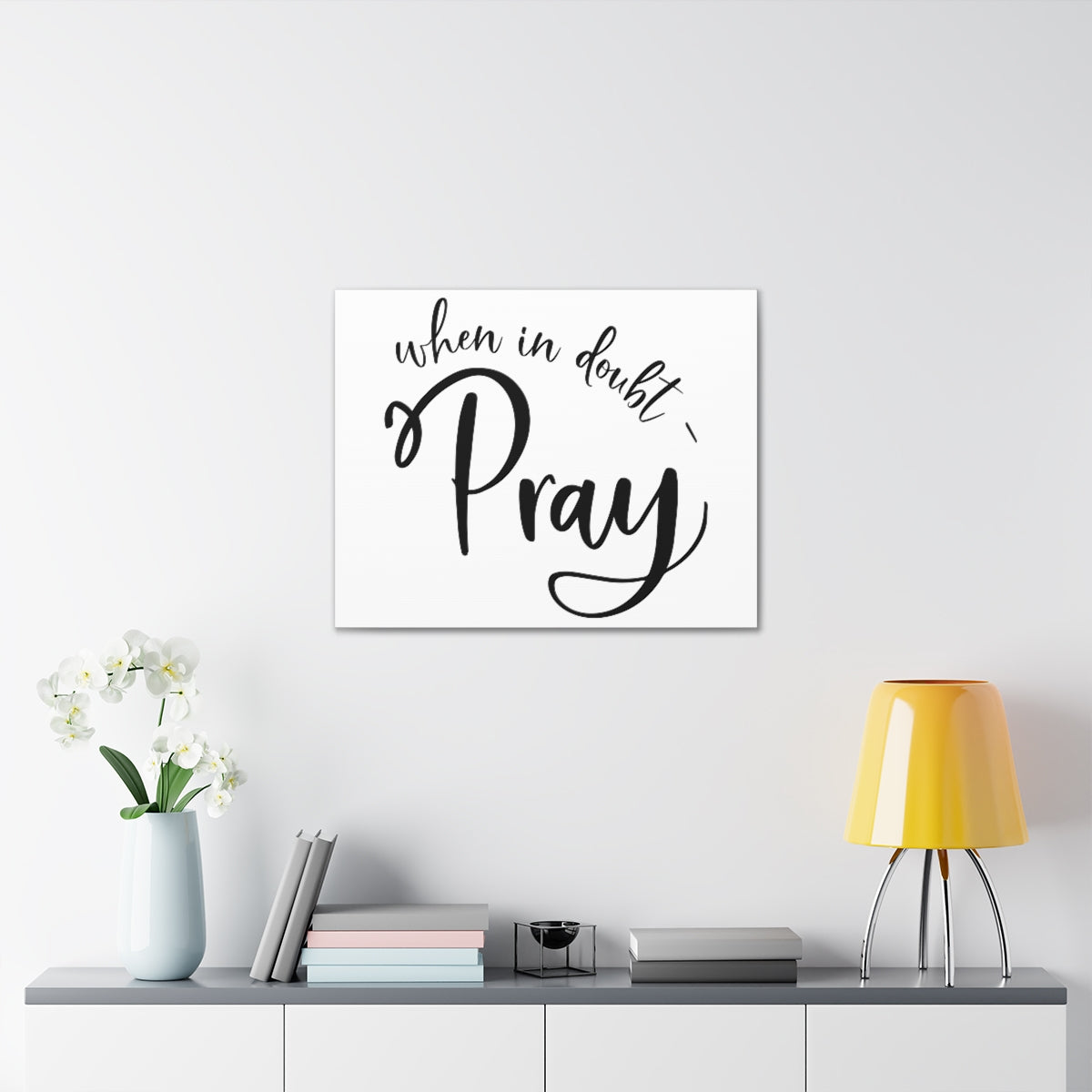 Scripture Walls In Doubt Pray 1 Thessalonians 5:16-18 Christian Wall Art Print Ready to Hang Unframed-Express Your Love Gifts