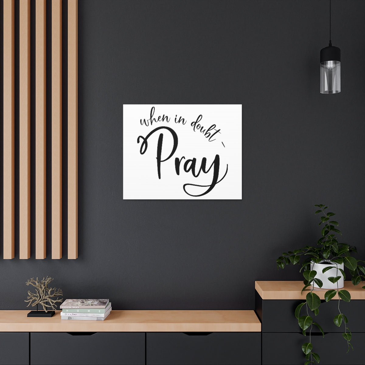 Scripture Walls In Doubt Pray 1 Thessalonians 5:16-18 Christian Wall Art Print Ready to Hang Unframed-Express Your Love Gifts