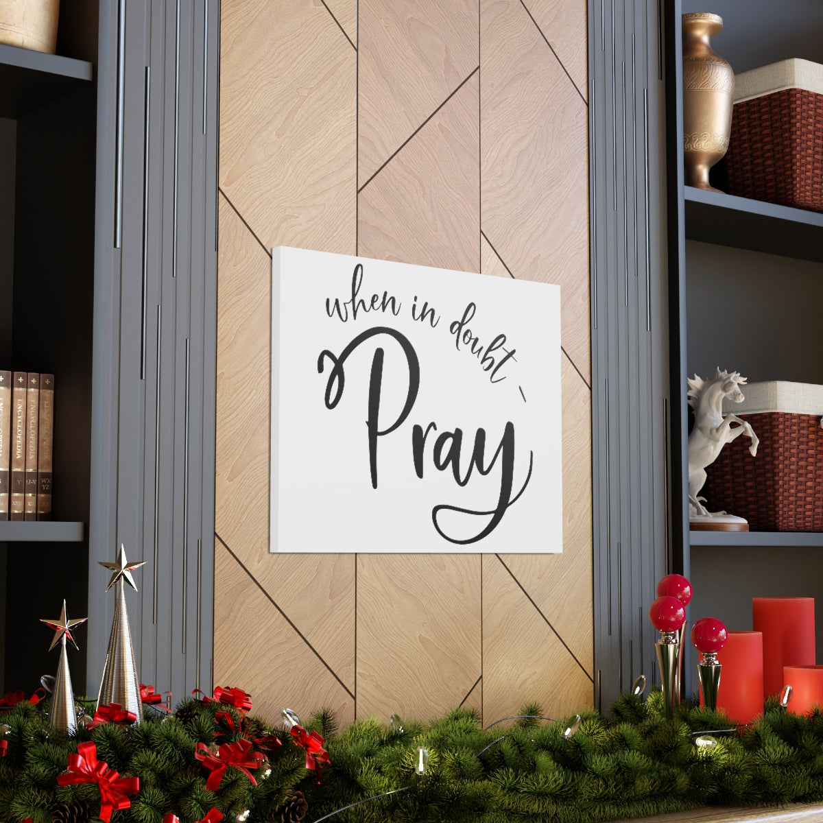 Scripture Walls In Doubt Pray 1 Thessalonians 5:16-18 Christian Wall Art Print Ready to Hang Unframed-Express Your Love Gifts