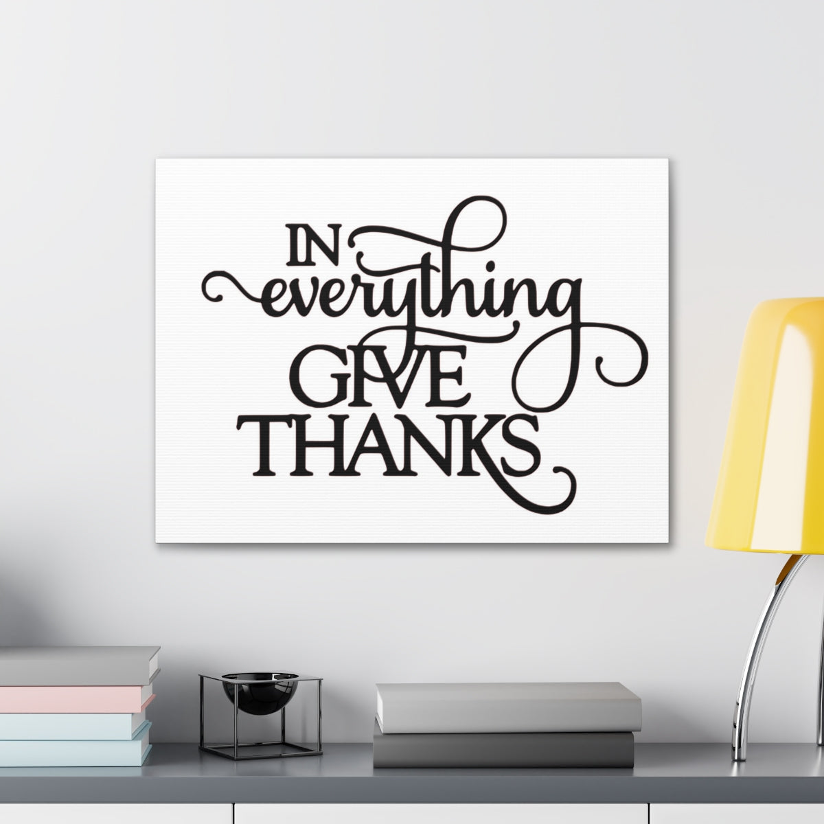 Scripture Walls In Everything Give Thanks Psalm 138:1 Christian Wall Art Print Ready to Hang Unframed-Express Your Love Gifts