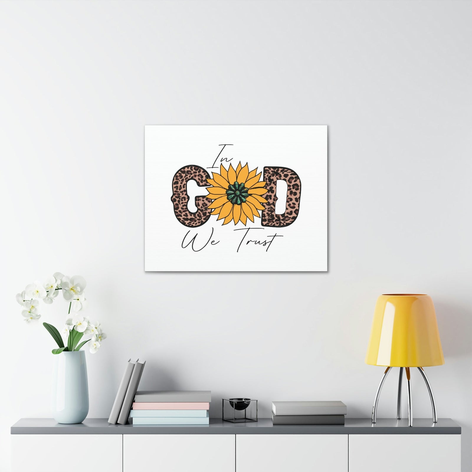 Scripture Walls In God Psalm 9:10 Yellow Flower Christian Wall Art Bible Verse Print Ready to Hang Unframed-Express Your Love Gifts