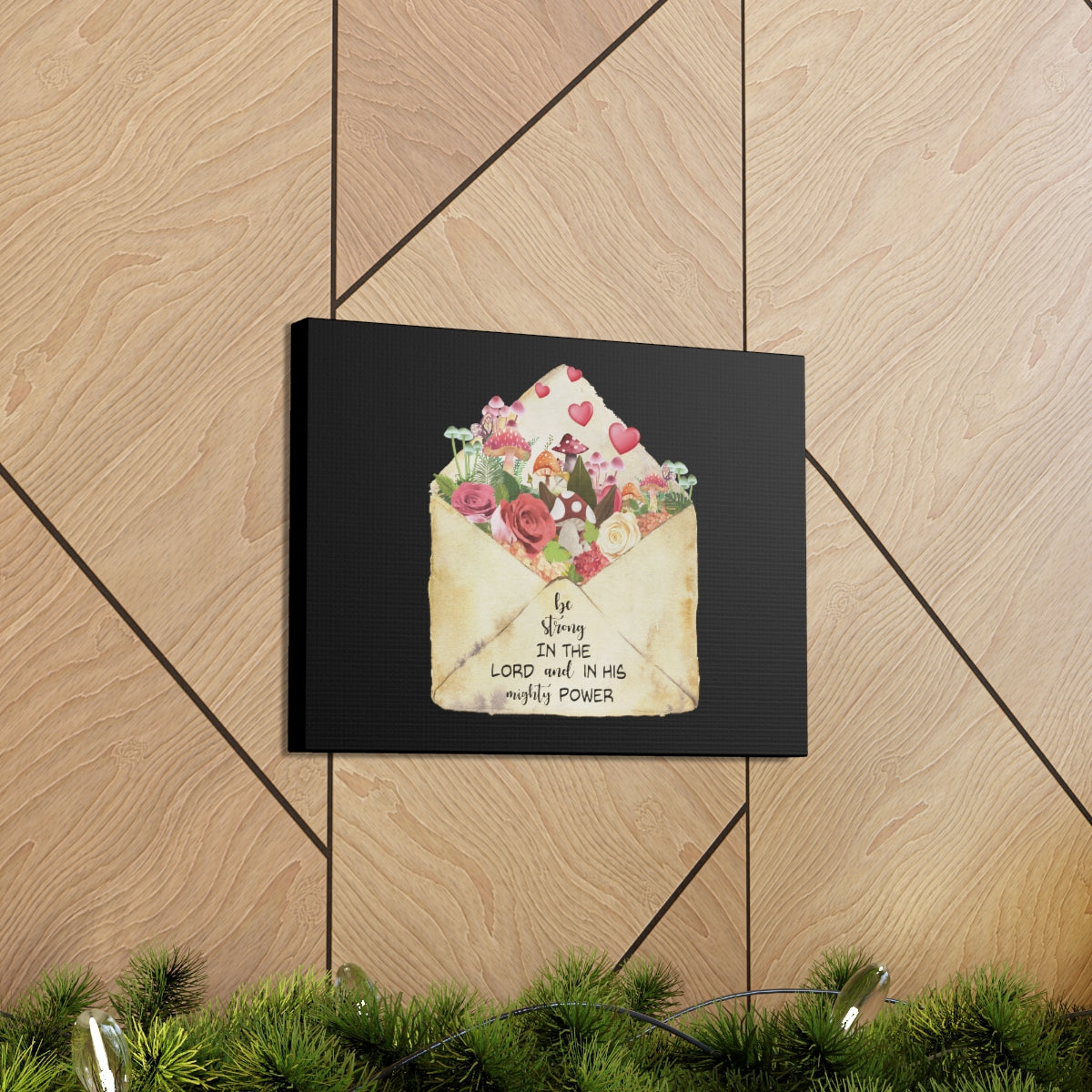 Scripture Walls In His Mighty Power Ephesians 6:10 Christian Wall Art Bible Verse Print Ready to Hang Unframed-Express Your Love Gifts