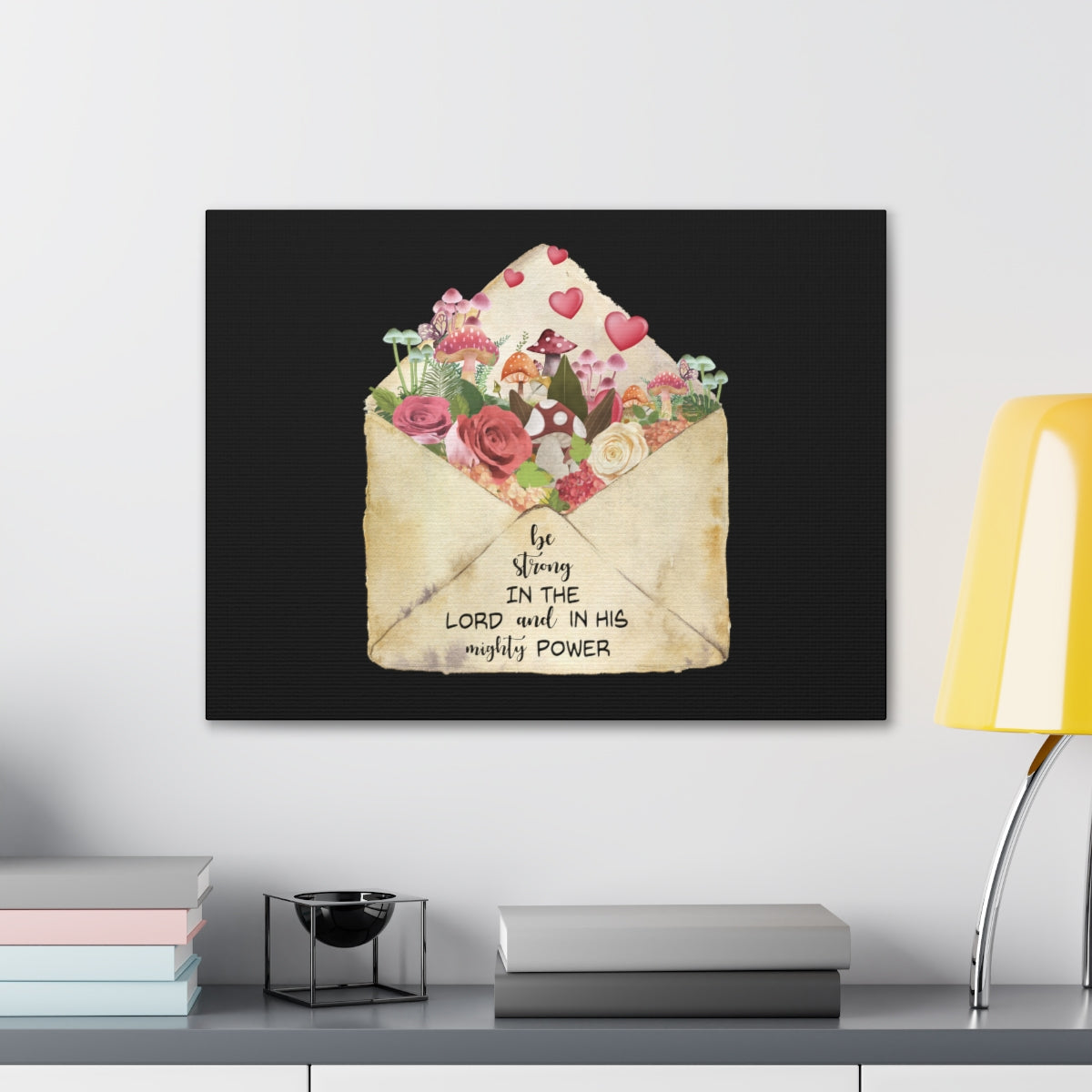 Scripture Walls In His Mighty Power Ephesians 6:10 Christian Wall Art Bible Verse Print Ready to Hang Unframed-Express Your Love Gifts
