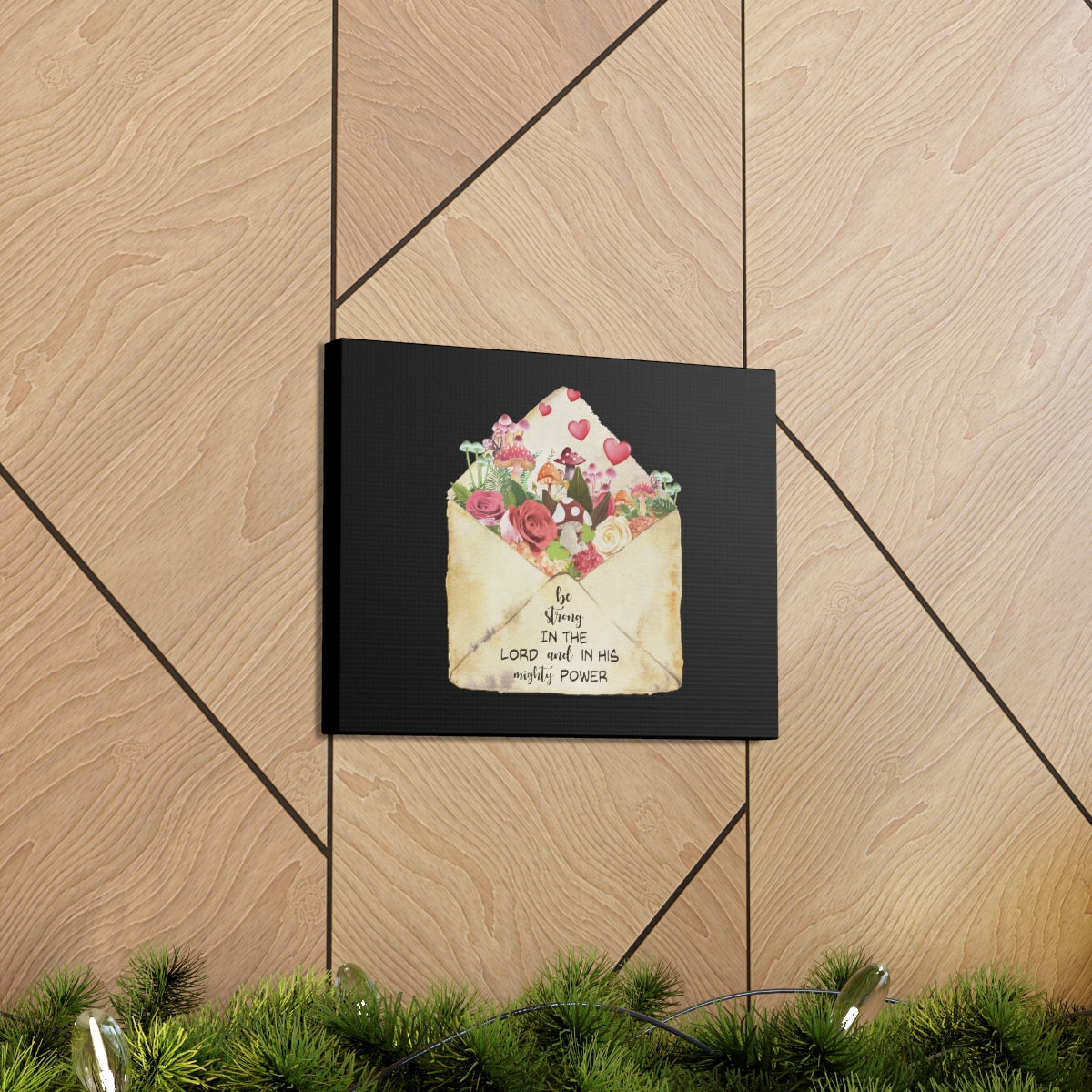 Scripture Walls In His Mighty Power Ephesians 6:10 Christian Wall Art Bible Verse Print Ready to Hang Unframed-Express Your Love Gifts