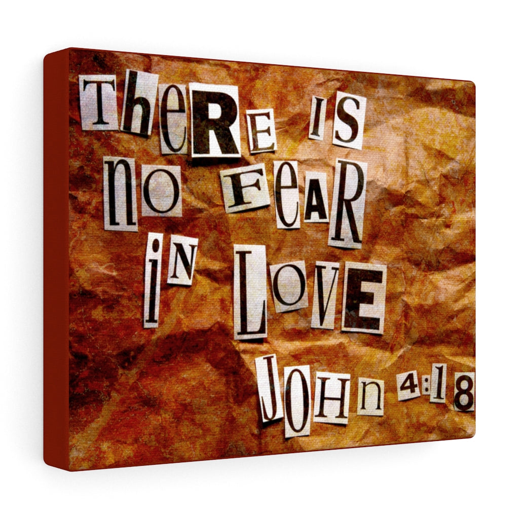 Scripture Walls In Love John 4:18 Bible Verse Canvas Christian Wall Art Ready to Hang Unframed-Express Your Love Gifts