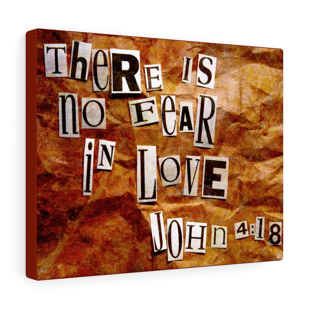 Scripture Walls In Love John 4:18 Bible Verse Canvas Christian Wall Art Ready to Hang Unframed-Express Your Love Gifts