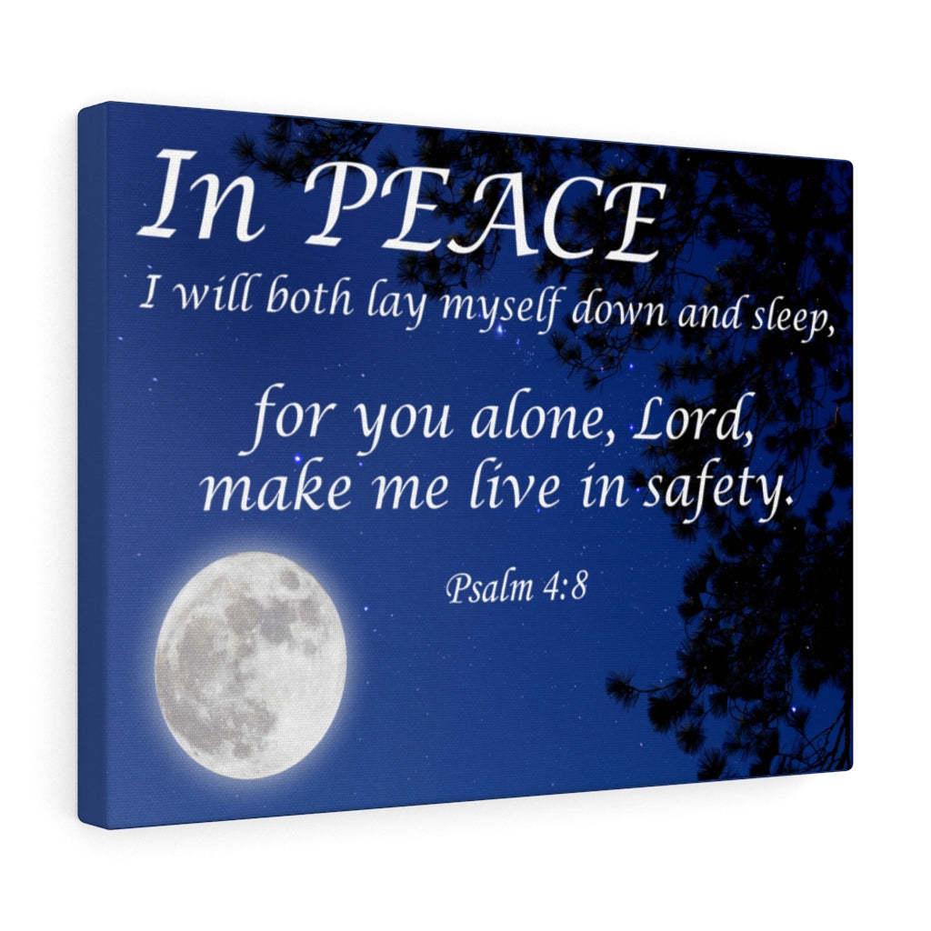Scripture Walls In Peace Psalm 4:8 Christian Home Decor Bible Art Unframed-Express Your Love Gifts