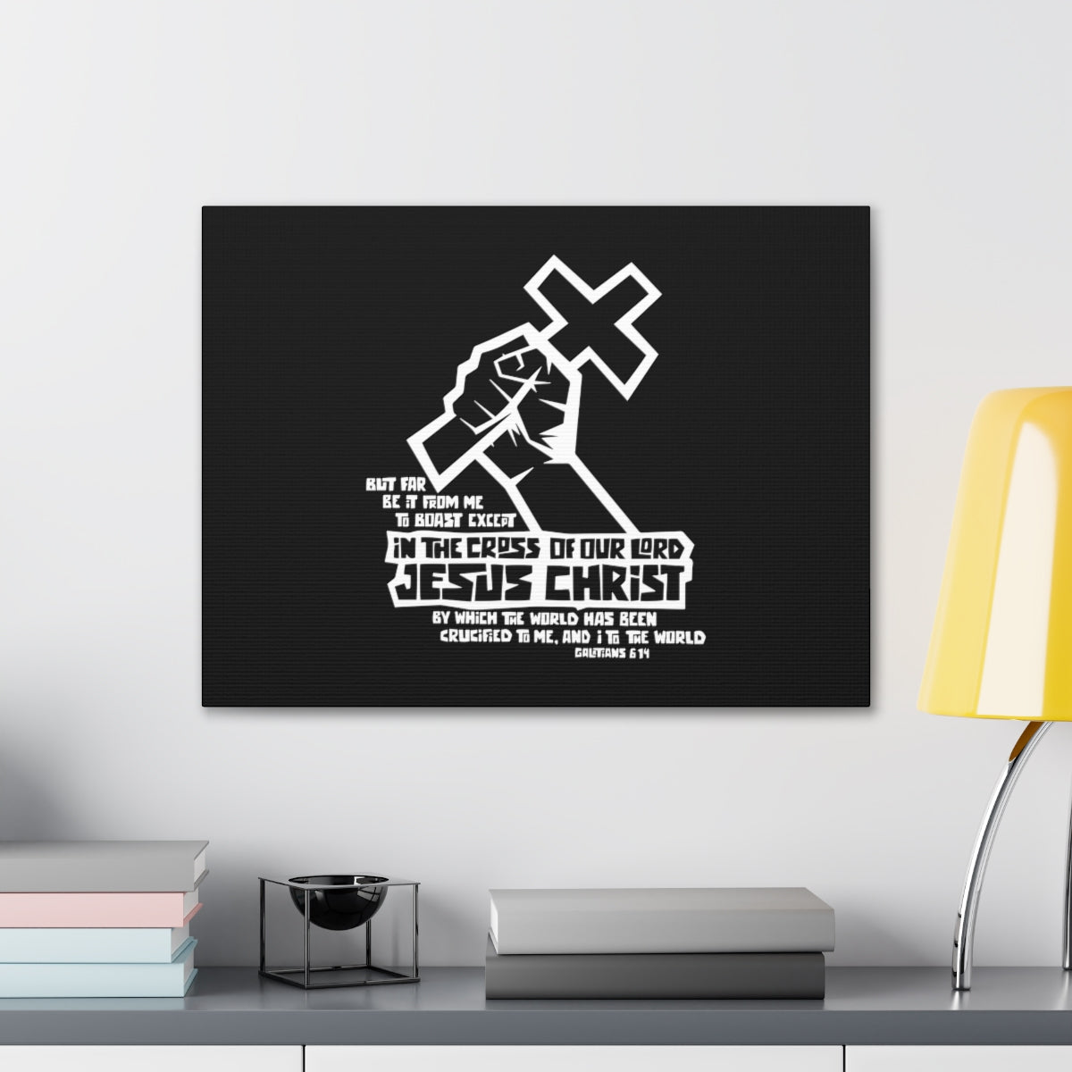 Scripture Walls In The Cross Of Our Lord Galatians 6:14 Christian Wall Art Bible Verse Print Ready to Hang Unframed-Express Your Love Gifts
