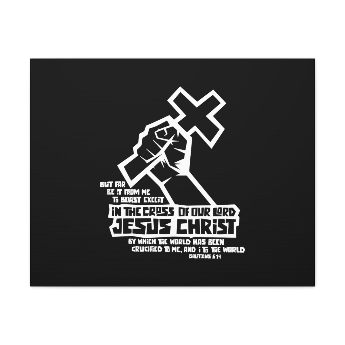 Scripture Walls In The Cross Of Our Lord Galatians 6:14 Christian Wall Art Bible Verse Print Ready to Hang Unframed-Express Your Love Gifts