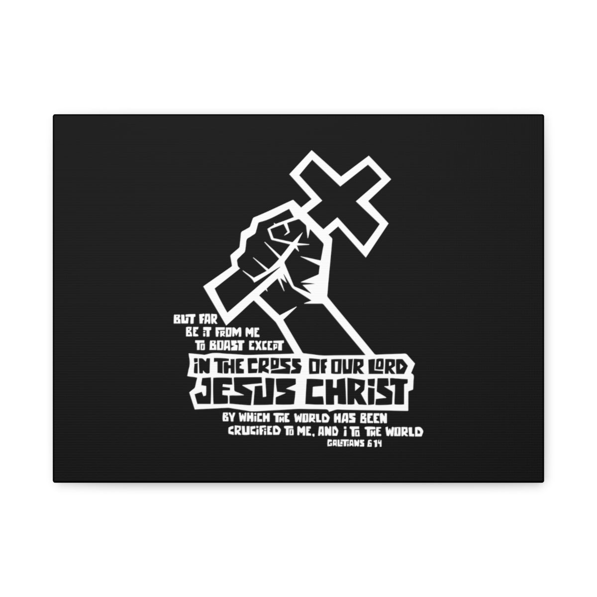 Scripture Walls In The Cross Of Our Lord Galatians 6:14 Christian Wall Art Bible Verse Print Ready to Hang Unframed-Express Your Love Gifts