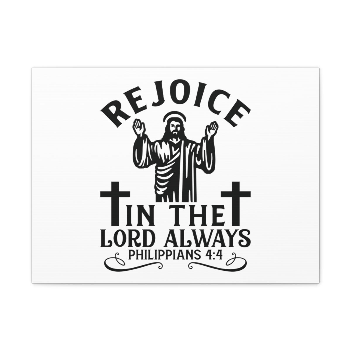 Scripture Walls In The Lord Philippians 4:4 Jesus Bible Verse Canvas Christian Wall Art Ready to Hang Unframed-Express Your Love Gifts
