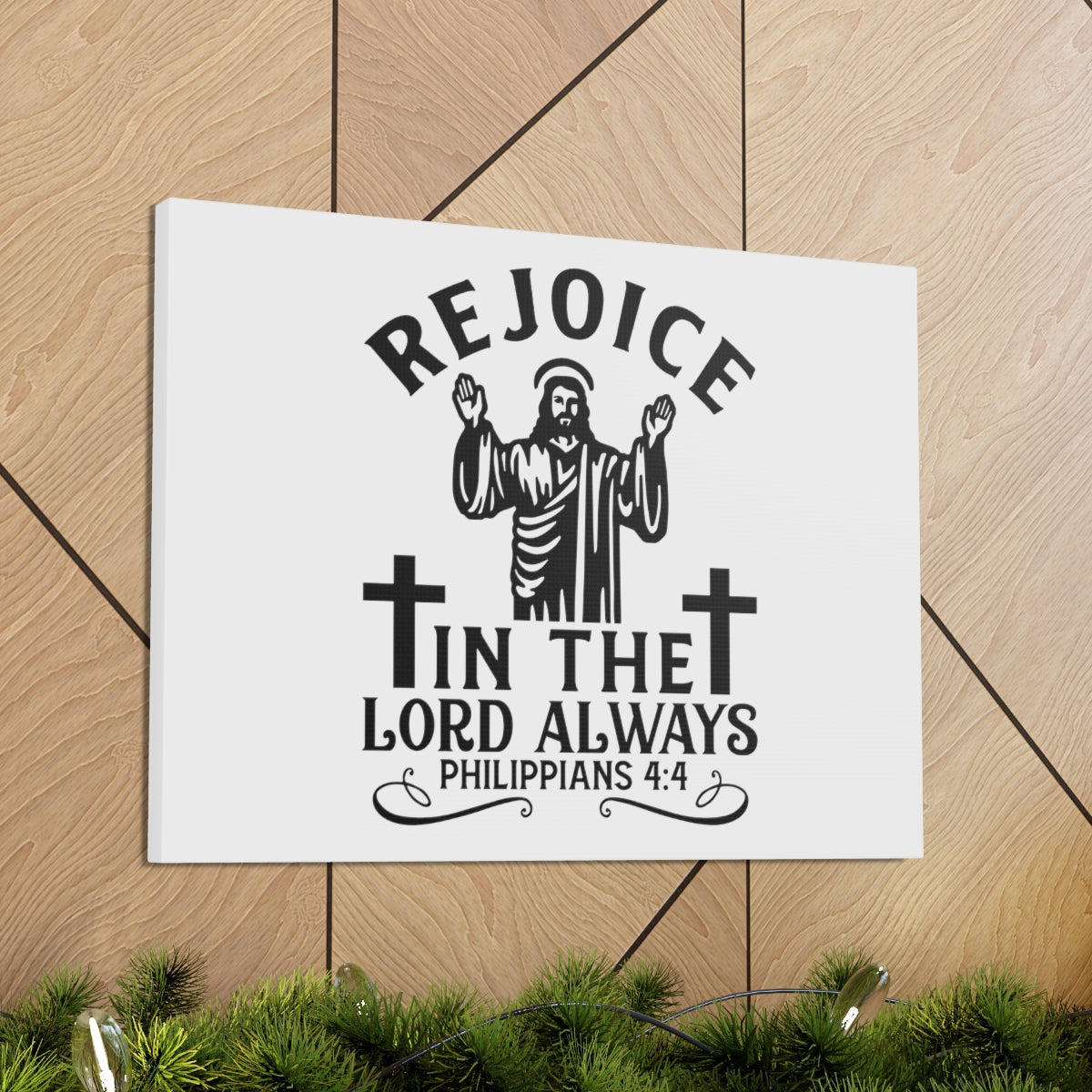 Scripture Walls In The Lord Philippians 4:4 Jesus Bible Verse Canvas Christian Wall Art Ready to Hang Unframed-Express Your Love Gifts