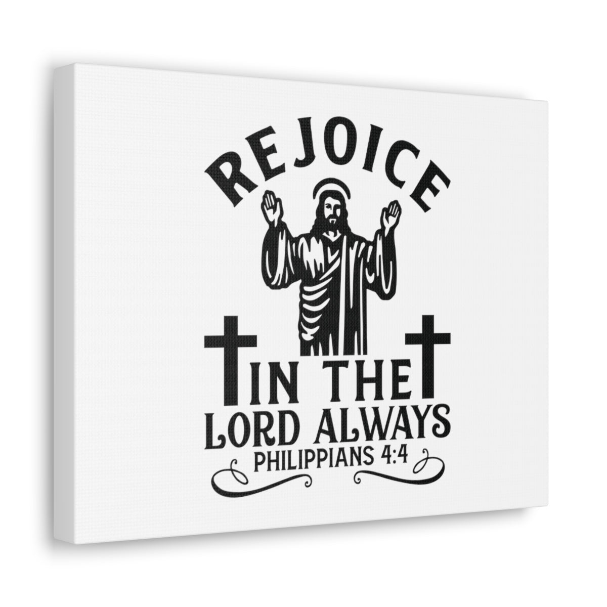 Scripture Walls In The Lord Philippians 4:4 Jesus Bible Verse Canvas Christian Wall Art Ready to Hang Unframed-Express Your Love Gifts
