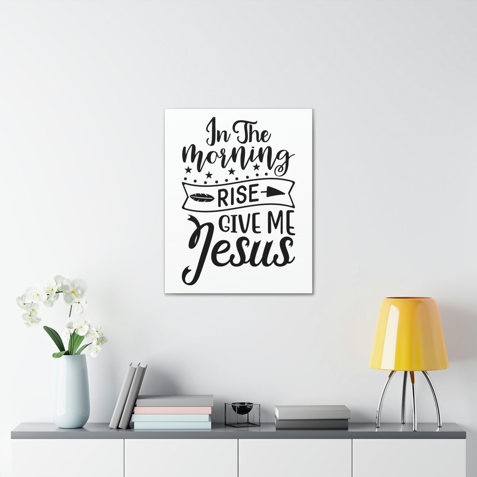 Scripture Walls In The Morning, Give Me Jesus Mark 1:35 Arrow Christian Wall Art Bible Verse Print Ready to Hang Unframed-Express Your Love Gifts