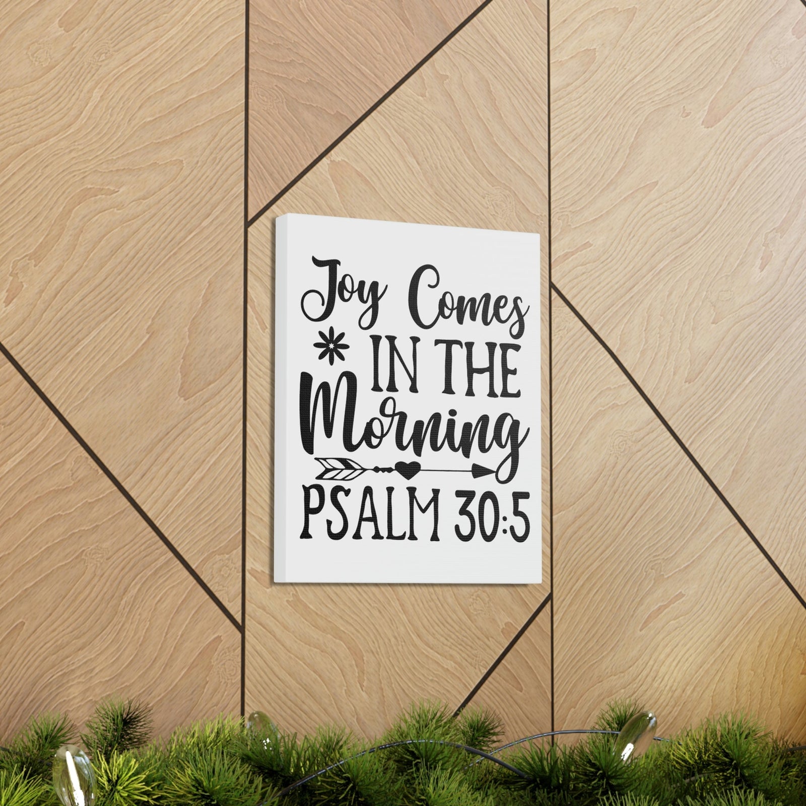 Scripture Walls In The Morning Psalm 30:5 Bible Verse Canvas Christian Wall Art Ready to Hang Unframed-Express Your Love Gifts