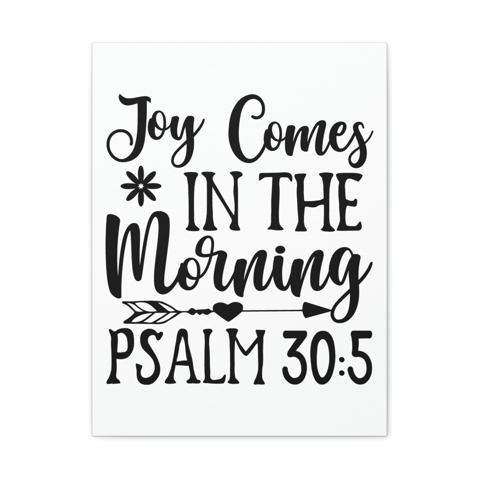 Scripture Walls In The Morning Psalm 30:5 Bible Verse Canvas Christian Wall Art Ready to Hang Unframed-Express Your Love Gifts