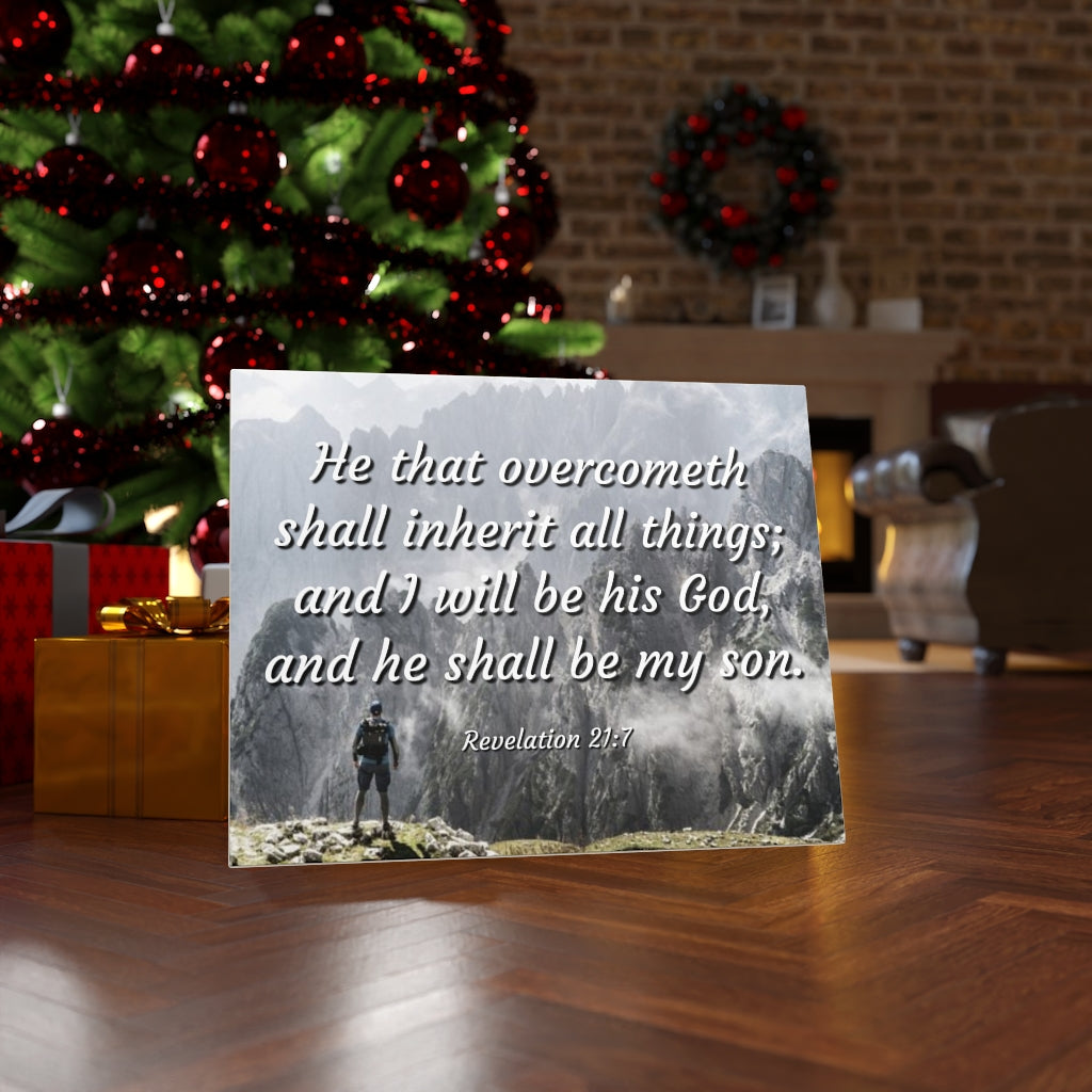 Scripture Walls Inherit All Things Revelation 21:7 Bible Verse Canvas Christian Wall Art Ready to Hang Unframed-Express Your Love Gifts