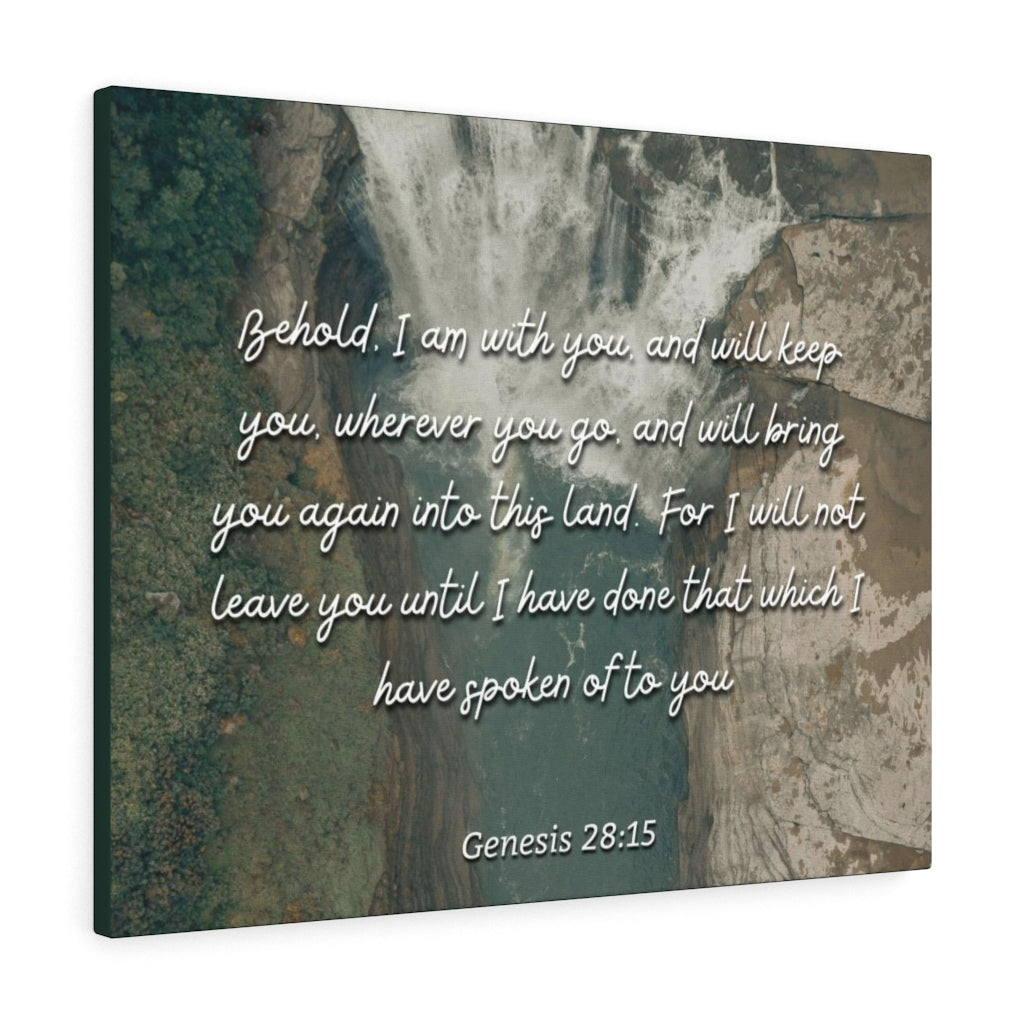 Scripture Walls Into This Land Genesis 28:15 Bible Verse Canvas Christian Wall Art Ready to Hang Unframed-Express Your Love Gifts