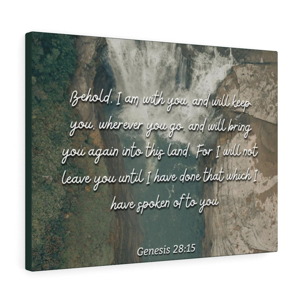Scripture Walls Into This Land Genesis 28:15 Bible Verse Canvas Christian Wall Art Ready to Hang Unframed-Express Your Love Gifts