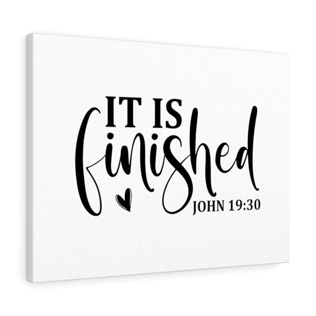 Scripture Walls It Is Finished Heart John 19:30 Bible Verse Canvas Christian Wall Art Ready to Hang Unframed-Express Your Love Gifts