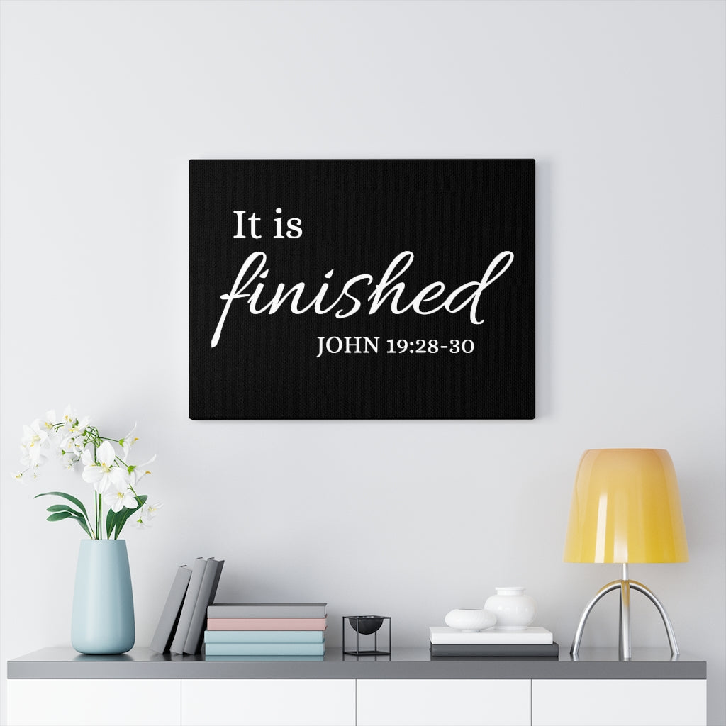 Scripture Walls It Is Finished John 19:28-30 Bible Verse Canvas Christian Wall Art Ready to Hang Unframed-Express Your Love Gifts