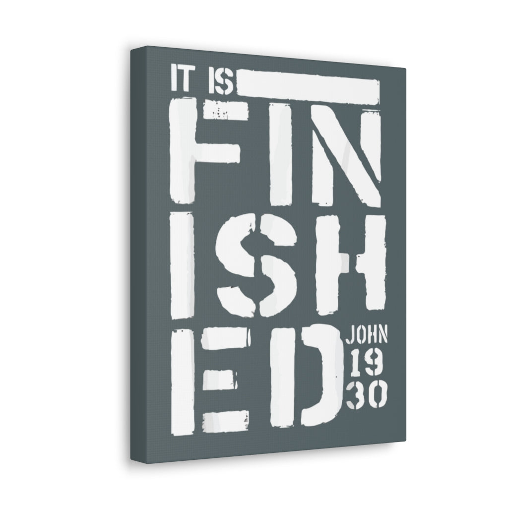 Scripture Walls It Is Finished John 19:30 Bible Verse Canvas Christian Wall Art Ready To Hang Unframed-Express Your Love Gifts