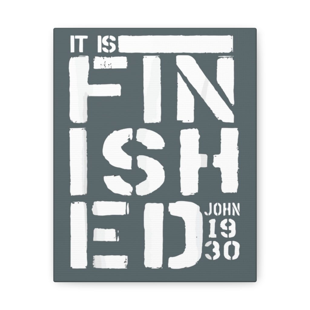 Scripture Walls It Is Finished John 19:30 Bible Verse Canvas Christian Wall Art Ready To Hang Unframed-Express Your Love Gifts