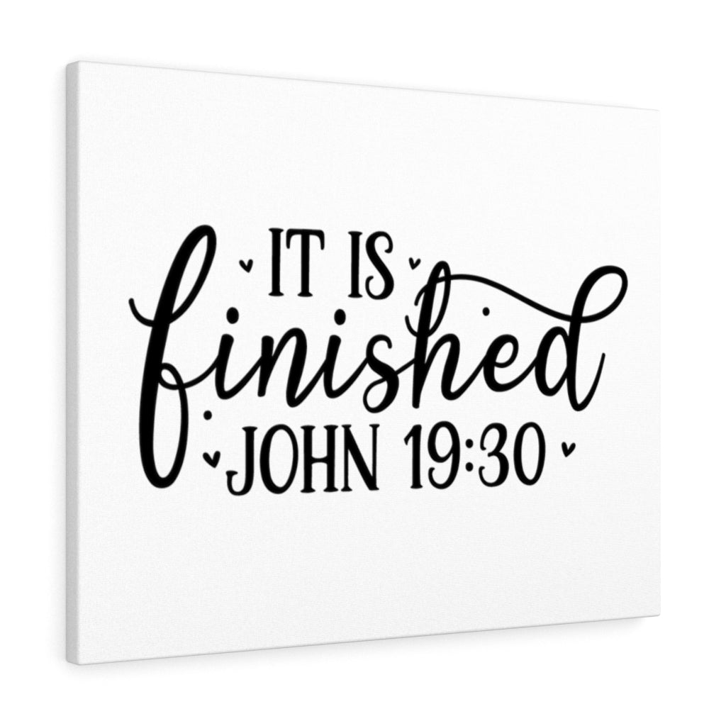 Scripture Walls It Is Finished Small Hearts John 19:30 Bible Verse Canvas Christian Wall Art Ready to Hang Unframed-Express Your Love Gifts