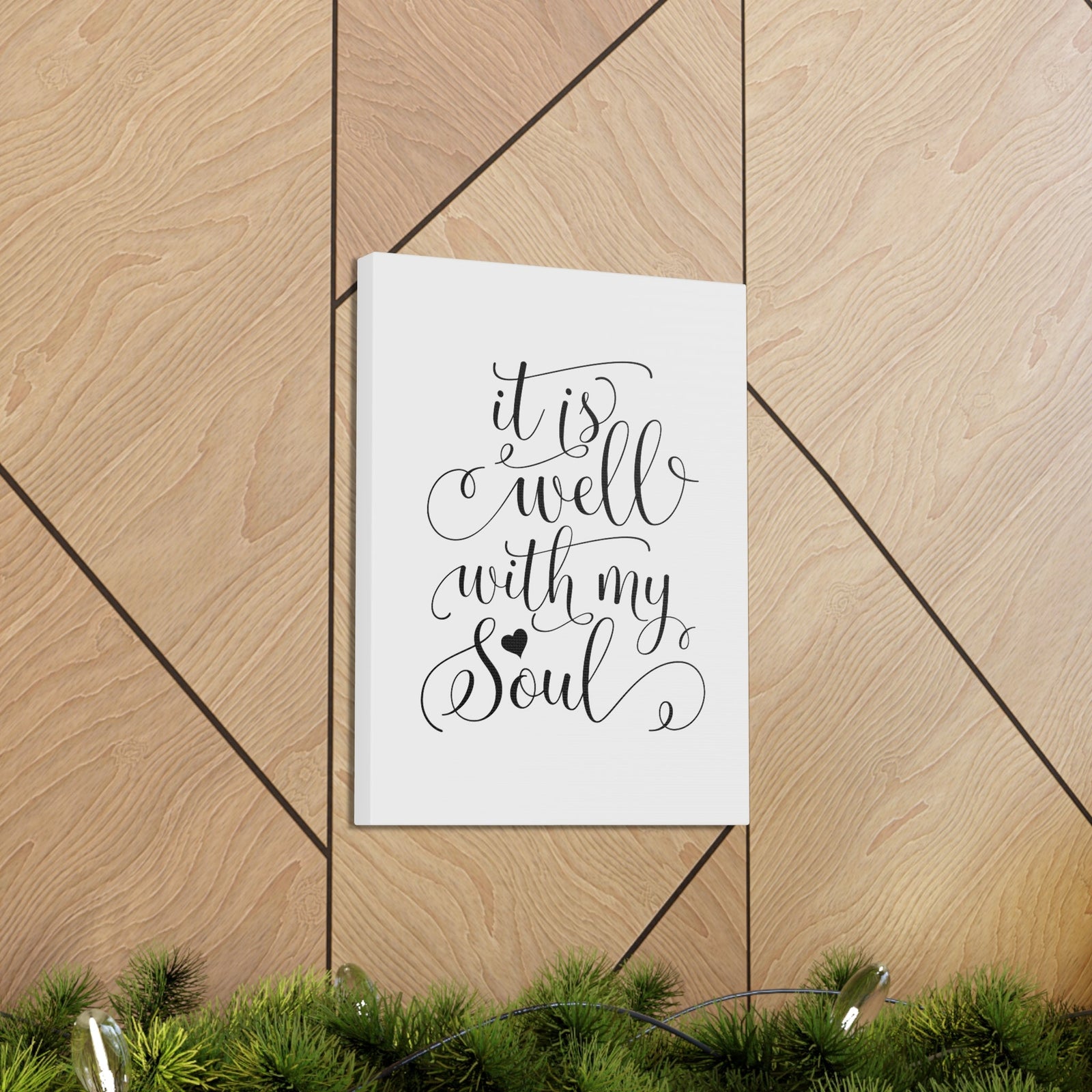 Scripture Walls It Is Well With My Soul Psalm 42:7 Heart Christian Wall Art Bible Verse Print Ready to Hang Unframed-Express Your Love Gifts