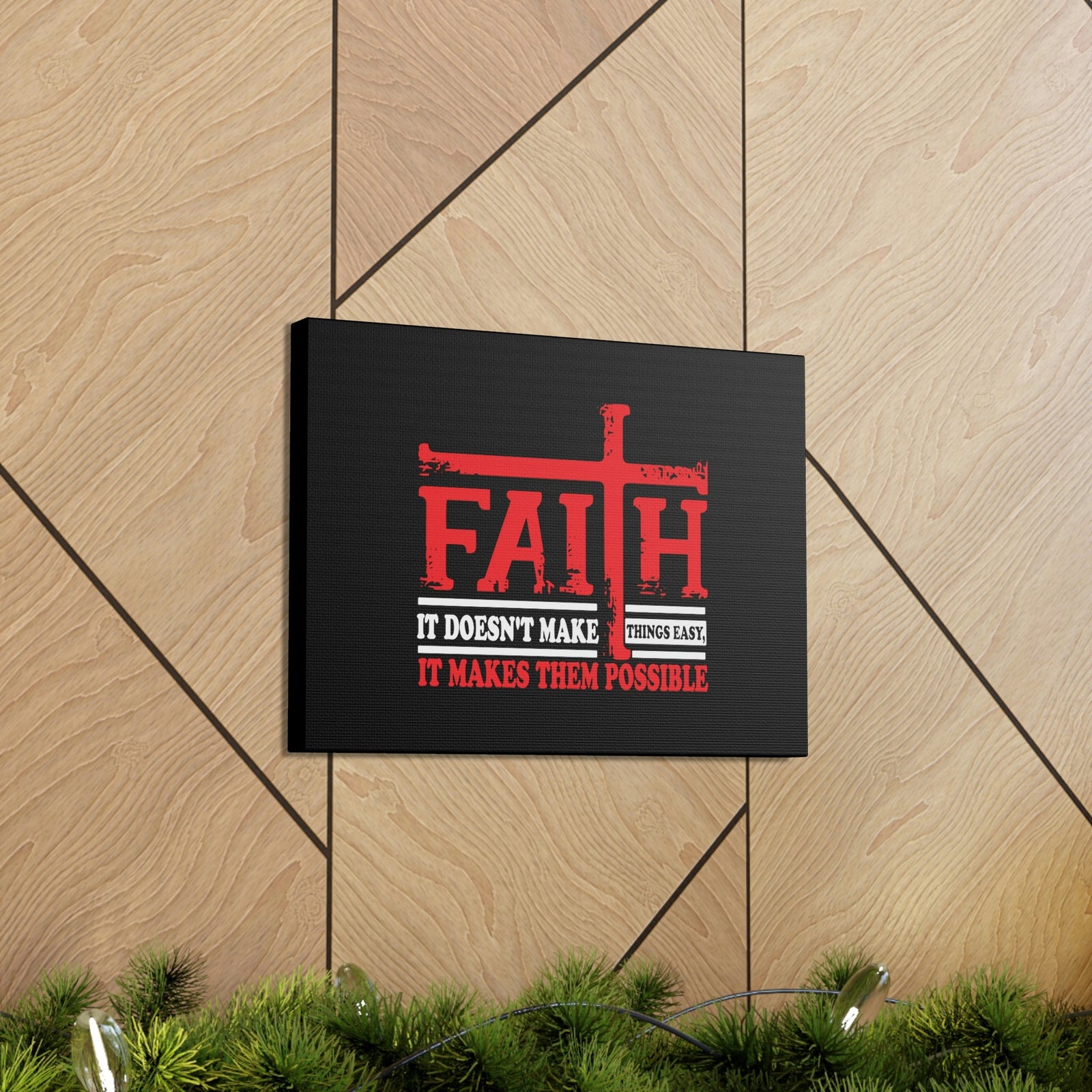 Scripture Walls It Makes Them Possible Jeremiah 32:17 Red Christian Wall Art Bible Verse Print Ready to Hang Unframed-Express Your Love Gifts