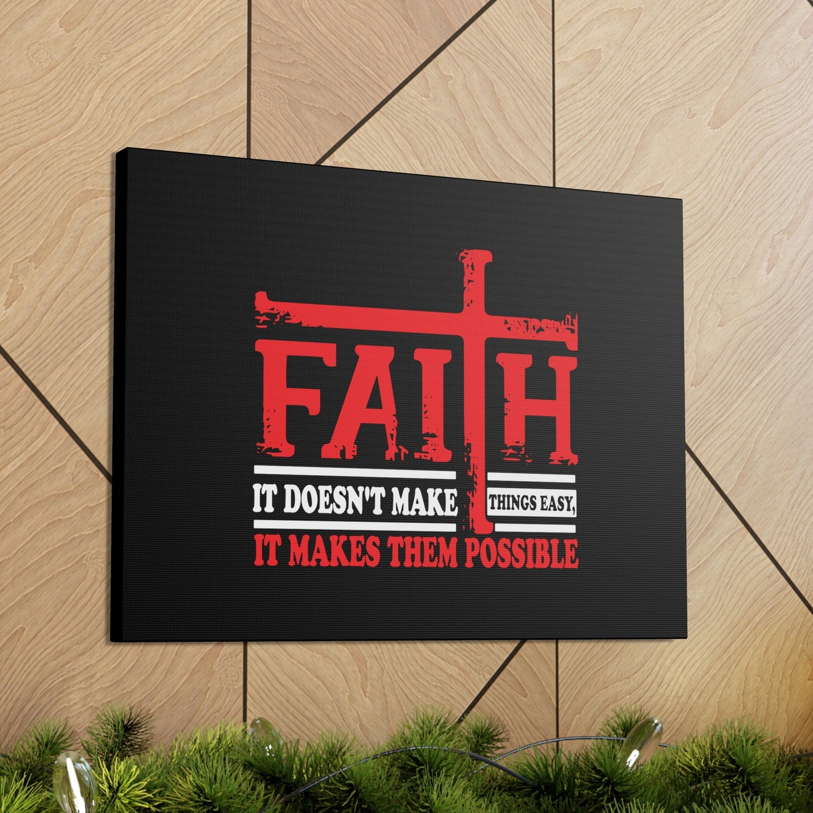 Scripture Walls It Makes Them Possible Jeremiah 32:17 Red Christian Wall Art Bible Verse Print Ready to Hang Unframed-Express Your Love Gifts