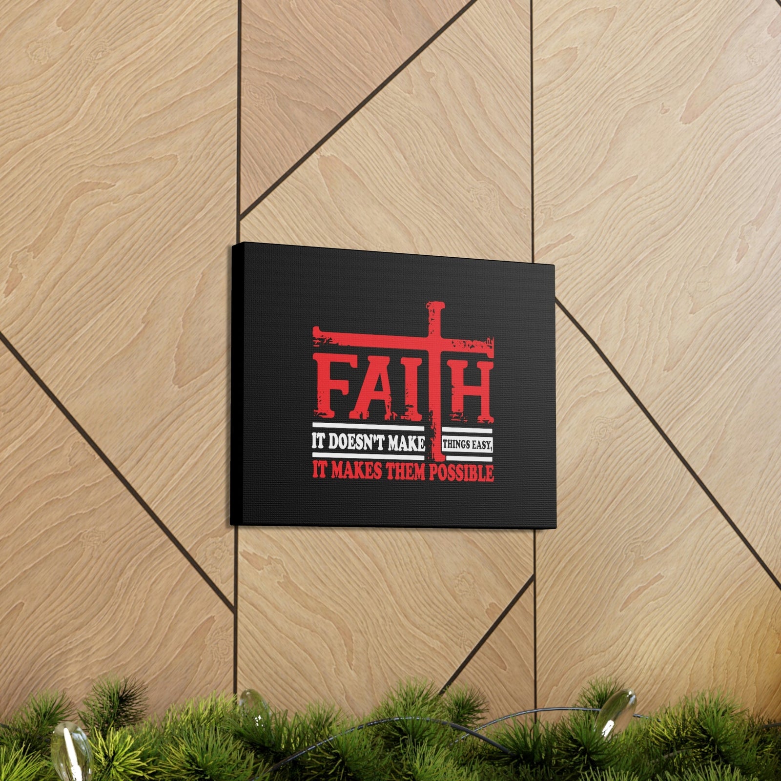 Scripture Walls It Makes Them Possible Jeremiah 32:17 Red Christian Wall Art Bible Verse Print Ready to Hang Unframed-Express Your Love Gifts