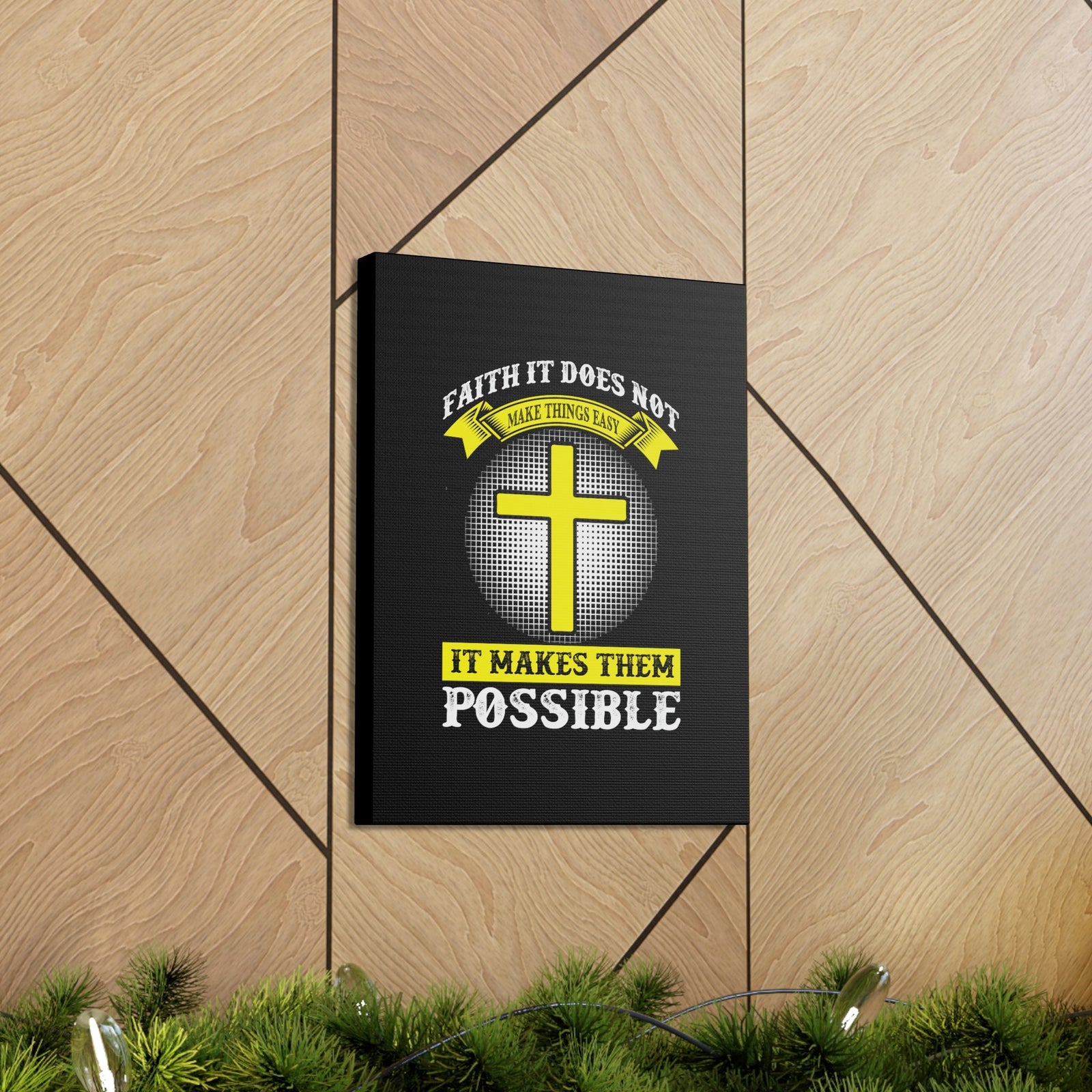 Scripture Walls It Makes Them Possible Jeremiah 32:17 Yellow Christian Wall Art Bible Verse Print Ready to Hang Unframed-Express Your Love Gifts