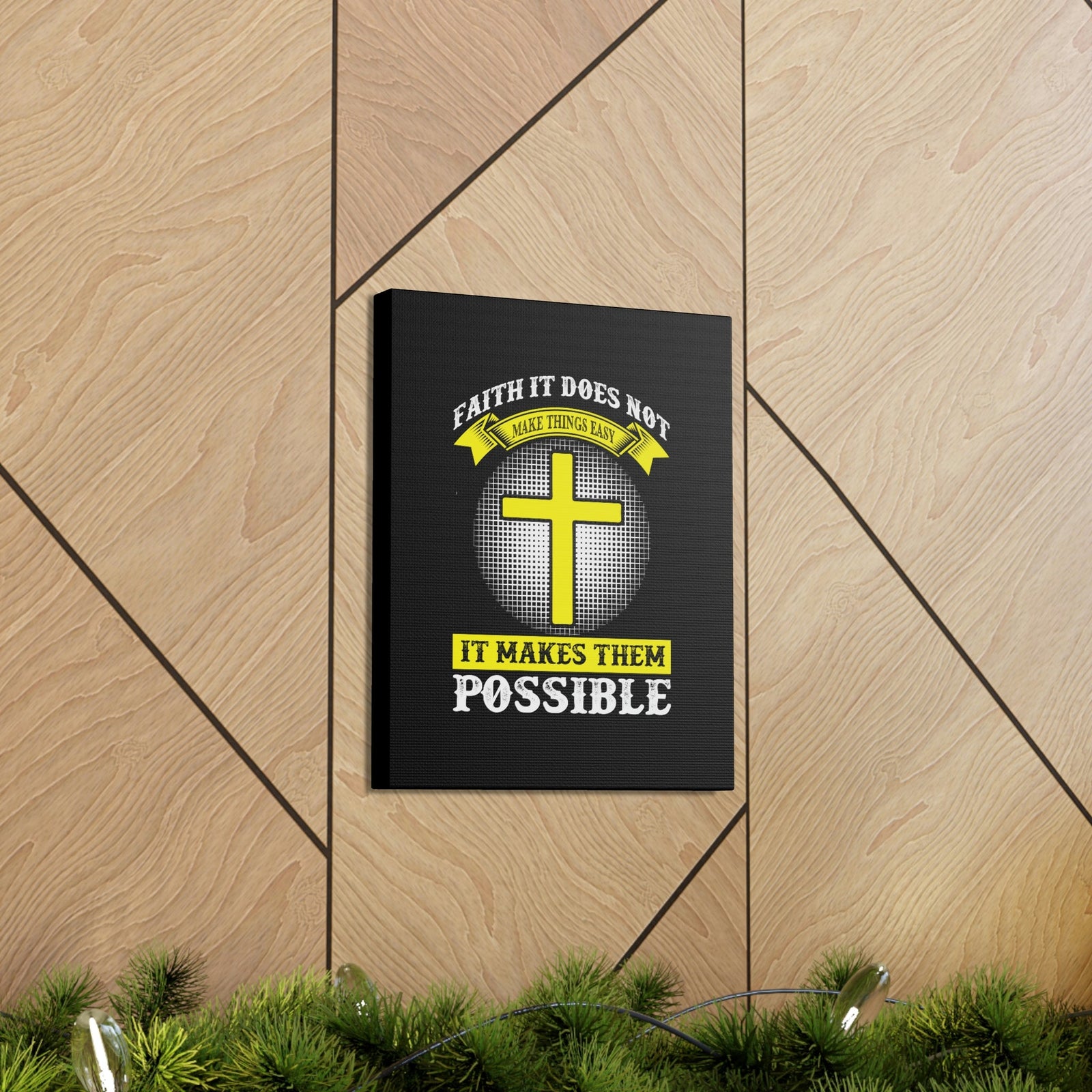 Scripture Walls It Makes Them Possible Jeremiah 32:17 Yellow Christian Wall Art Bible Verse Print Ready to Hang Unframed-Express Your Love Gifts