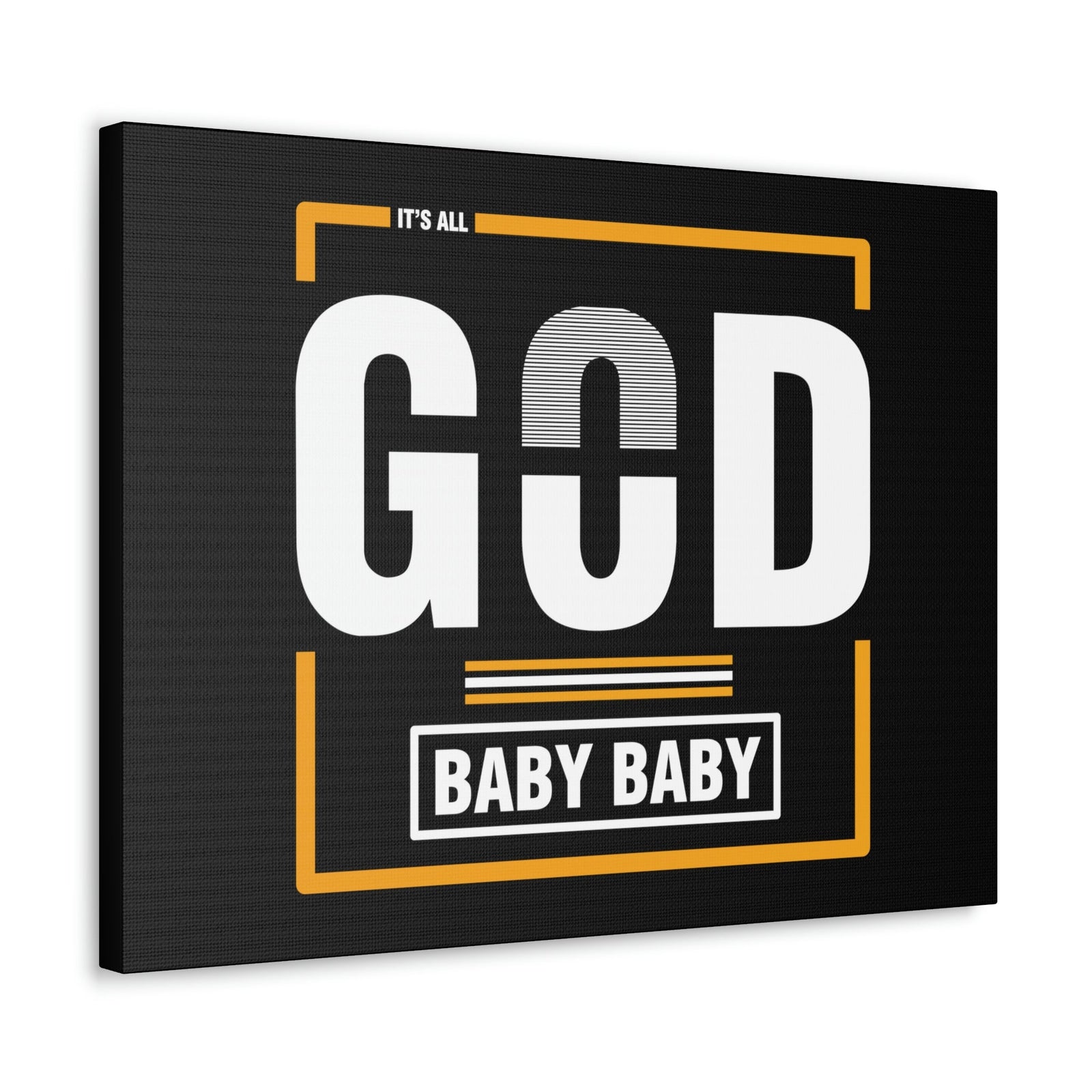 Scripture Walls It's All God Baby Hebrews 13:8 Black Christian Wall Art Bible Verse Print Ready to Hang Unframed-Express Your Love Gifts