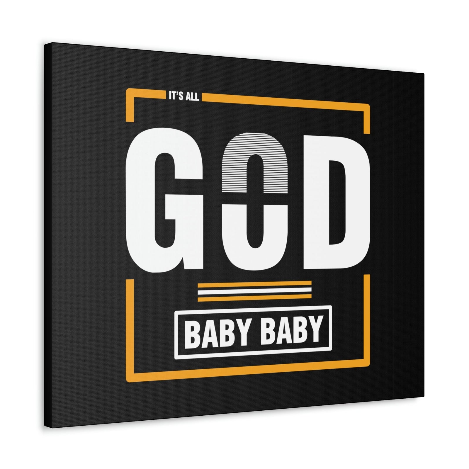 Scripture Walls It's All God Baby Hebrews 13:8 Black Christian Wall Art Bible Verse Print Ready to Hang Unframed-Express Your Love Gifts