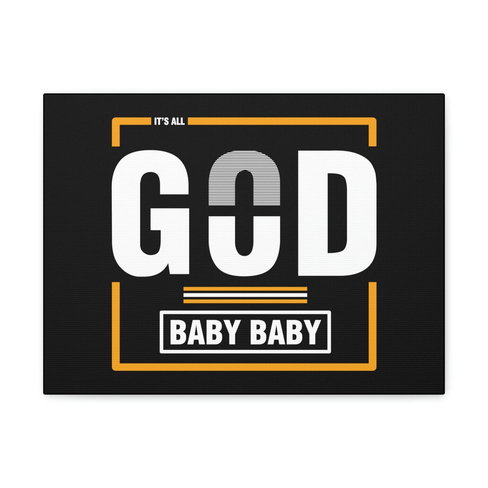 Scripture Walls It's All God Baby Hebrews 13:8 Black Christian Wall Art Bible Verse Print Ready to Hang Unframed-Express Your Love Gifts
