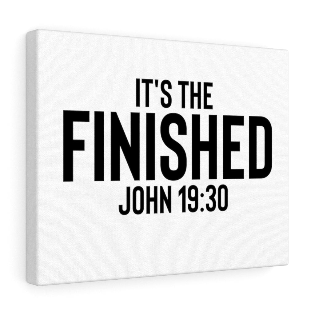 Scripture Walls It's The Finished John 19:30 Bible Verse Canvas Christian Wall Art Ready to Hang Unframed-Express Your Love Gifts
