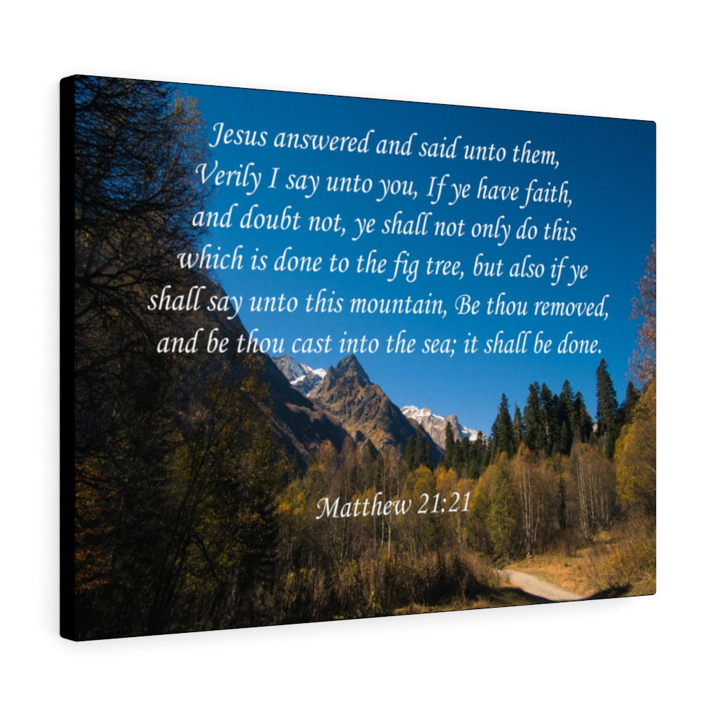 Scripture Walls It Shall Be Done Matthew 21:21 Bible Verse Canvas Christian Wall Art Ready to Hang Unframed-Express Your Love Gifts