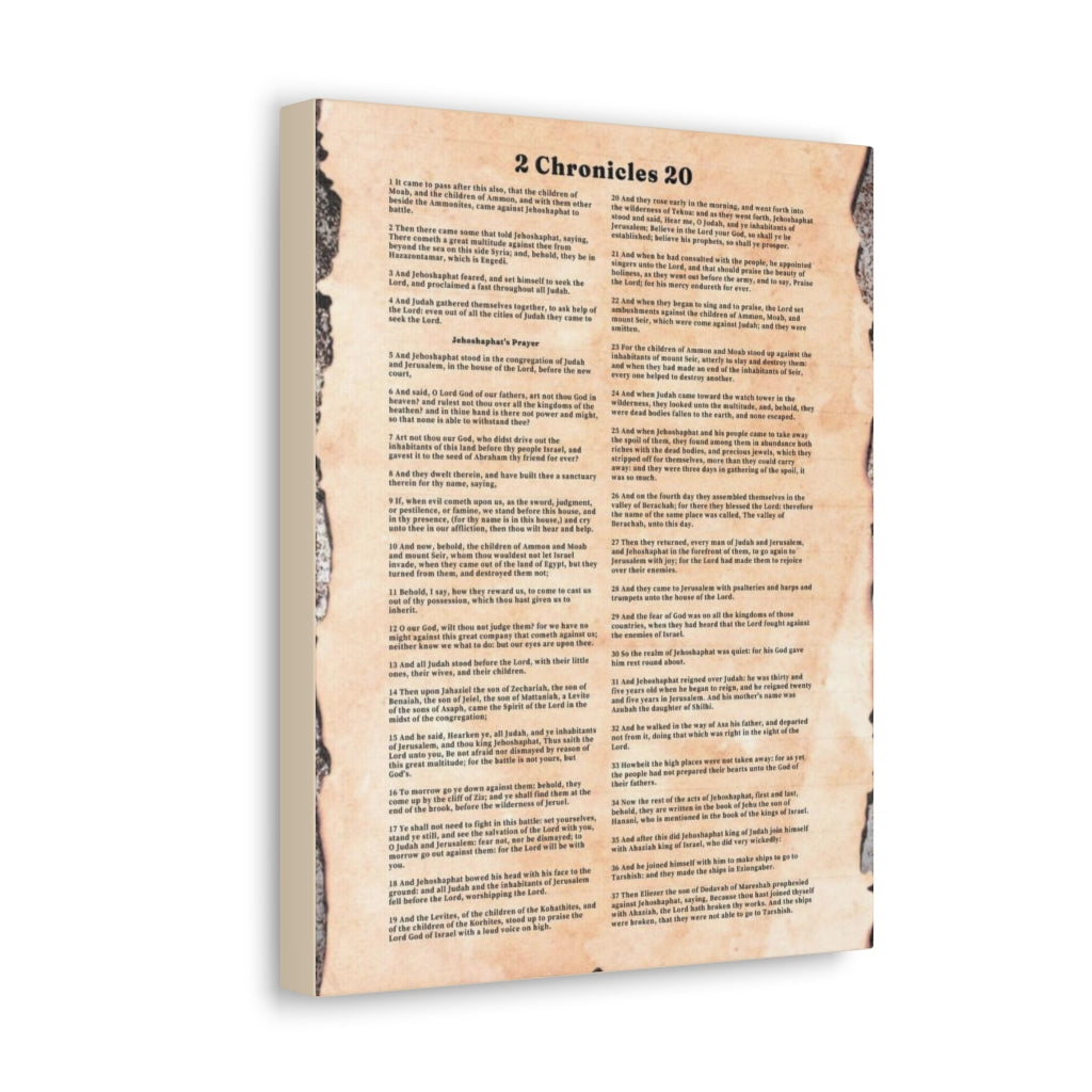 Scripture Walls Jehoshaphat's Prayer 2 Chronicles 20 Bible Verse Canvas Christian Wall Art Ready to Hang Unframed-Express Your Love Gifts