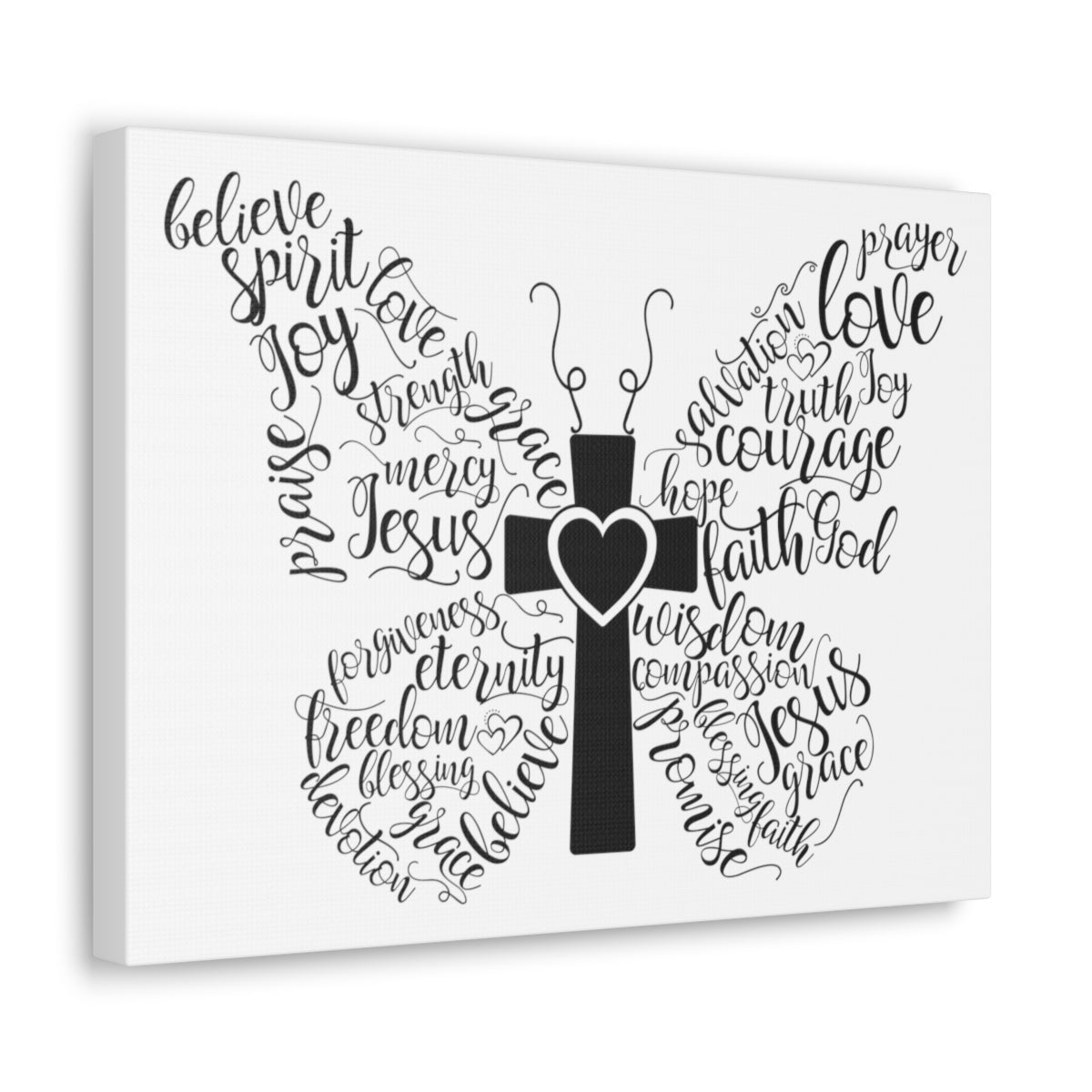 Scripture Walls Jesus Acts 16:31 Butterfly Christian Wall Art Print Ready to Hang Unframed-Express Your Love Gifts