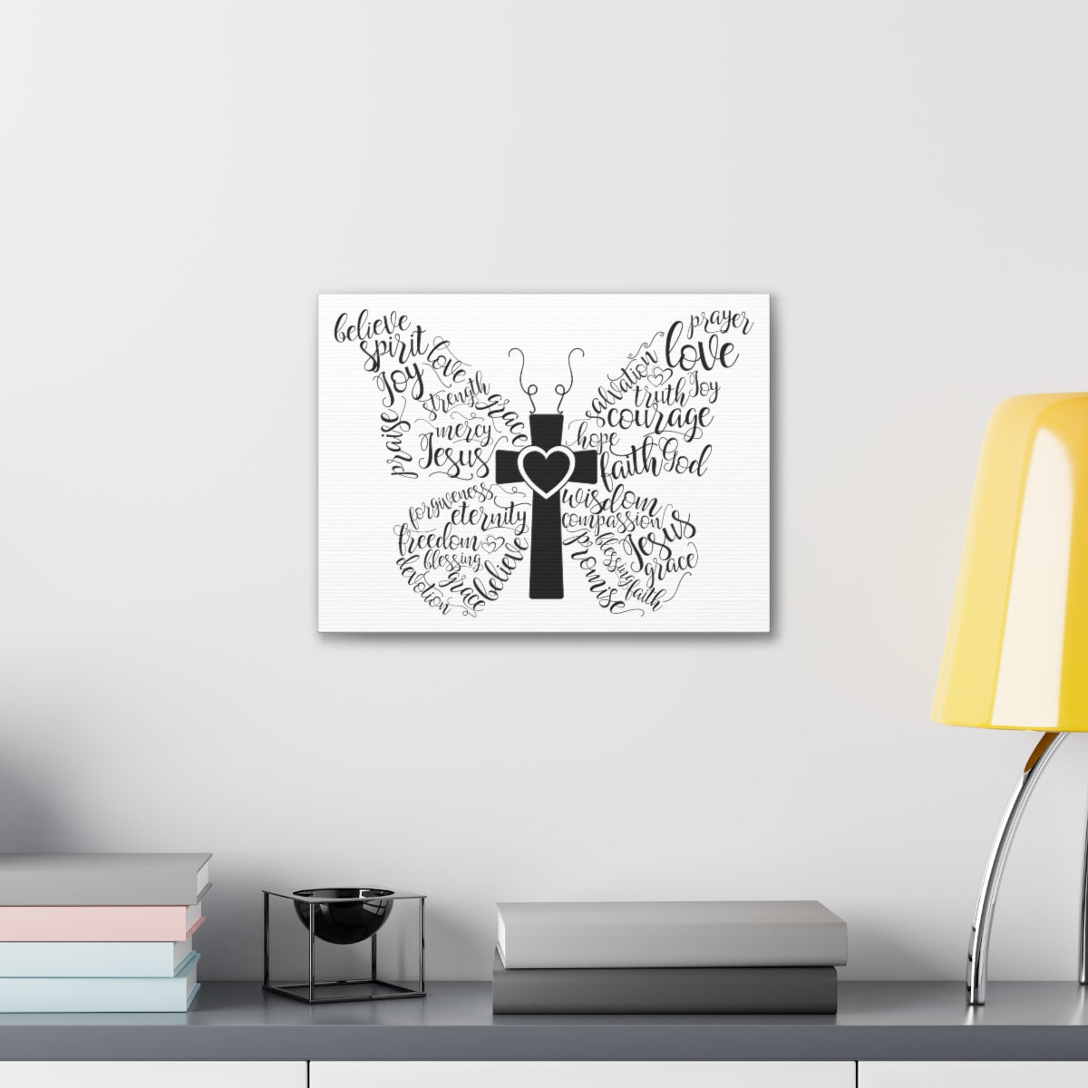 Scripture Walls Jesus Acts 16:31 Butterfly Christian Wall Art Print Ready to Hang Unframed-Express Your Love Gifts