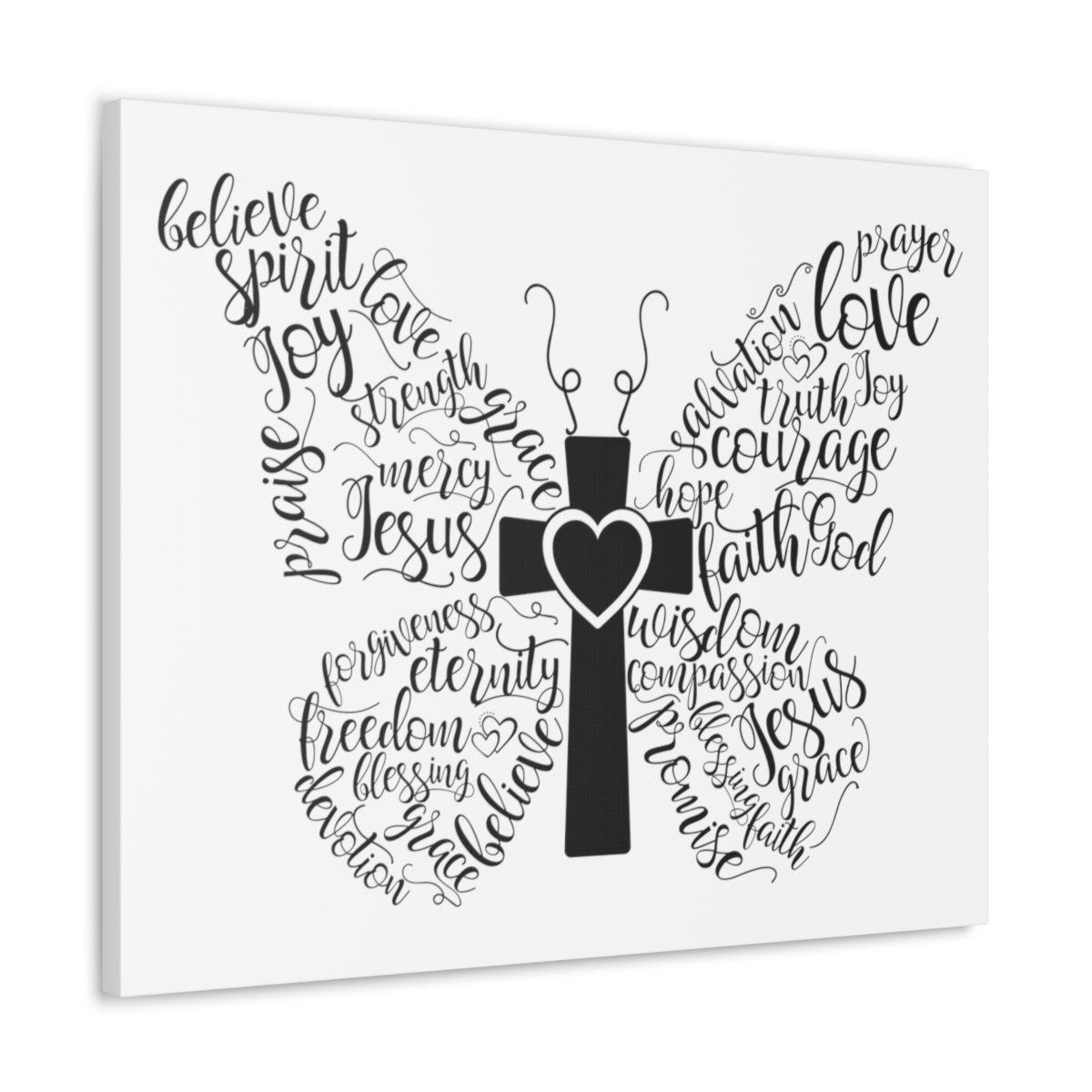 Scripture Walls Jesus Acts 16:31 Butterfly Christian Wall Art Print Ready to Hang Unframed-Express Your Love Gifts