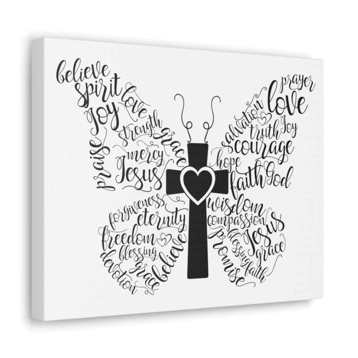 Scripture Walls Jesus Acts 16:31 Butterfly Christian Wall Art Print Ready to Hang Unframed-Express Your Love Gifts